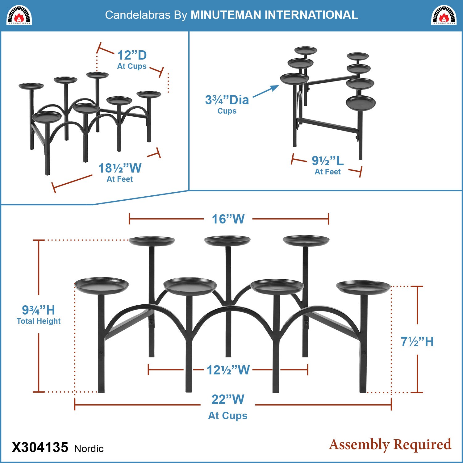 Minuteman International X304135 Candle-Holders - View #2