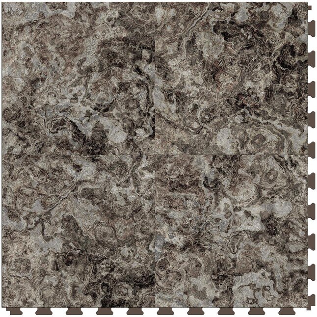 Perfection Floor Tile Breccia Collection Breccia Machiato/Satin 20-in x 20-in Water Resistant Interlocking Luxury Flooring (16.7-sq ft) Perfection Floor Tile Breccia Collection Breccia Machiato/Satin 20-in x 20-in Water Resistant Interlocking Luxury Flooring (16.7-sq ft)