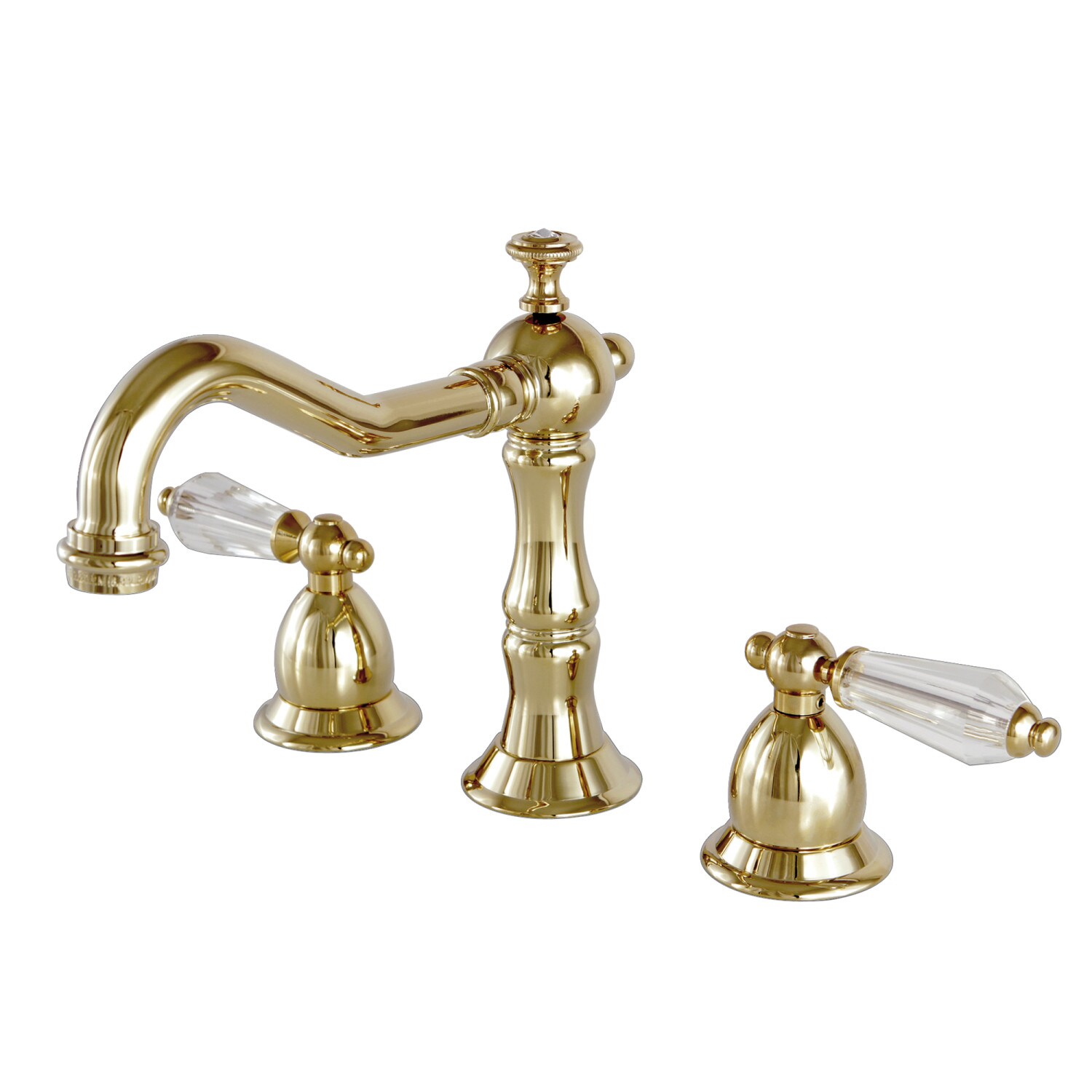 Kingston Brass Wilshire Polished Brass Widespread 2-handle