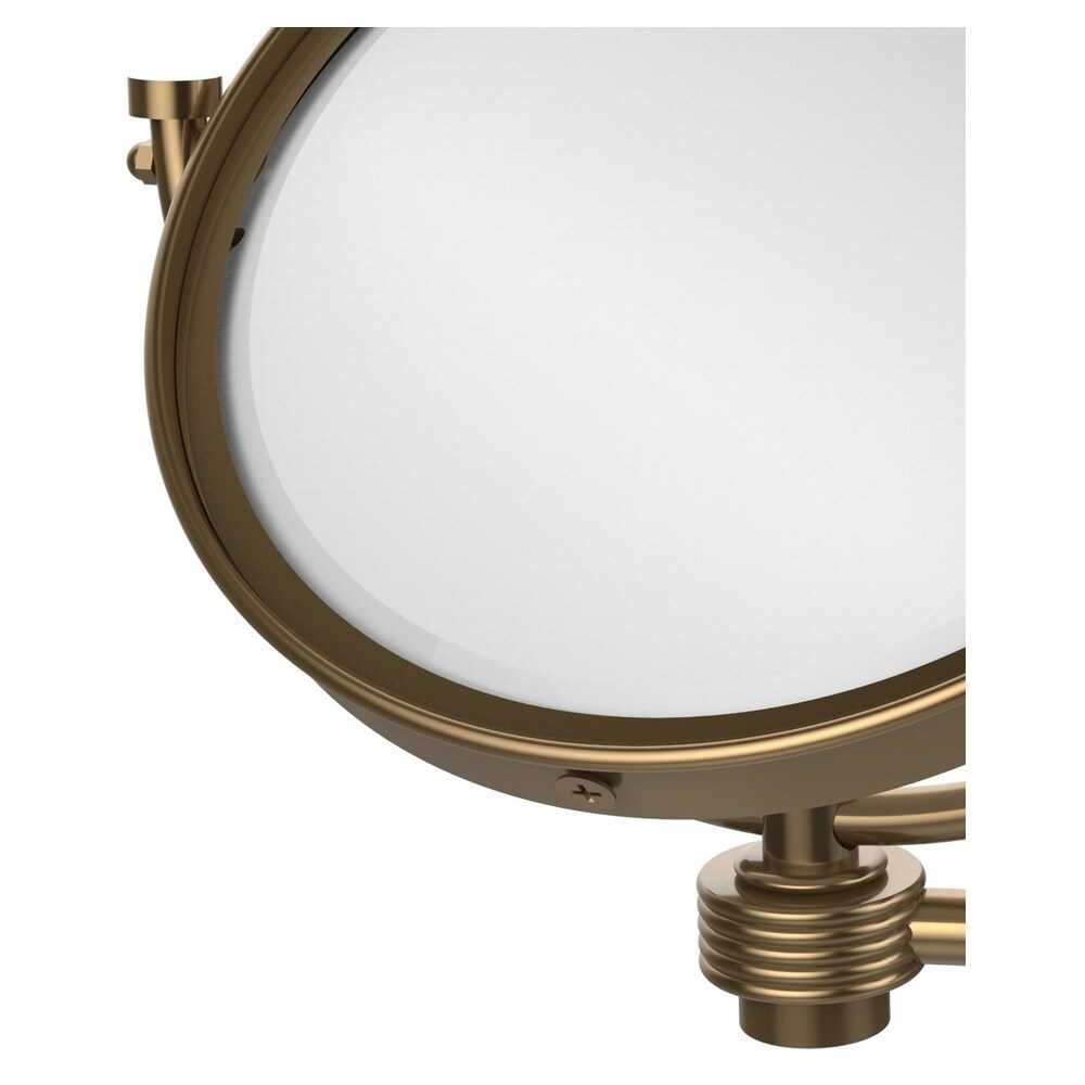 Allied Brass Adjustable Height Floor Standing Make-Up Mirror 8-in Diameter with 4X Magnification - Oil Rubbed Bronze