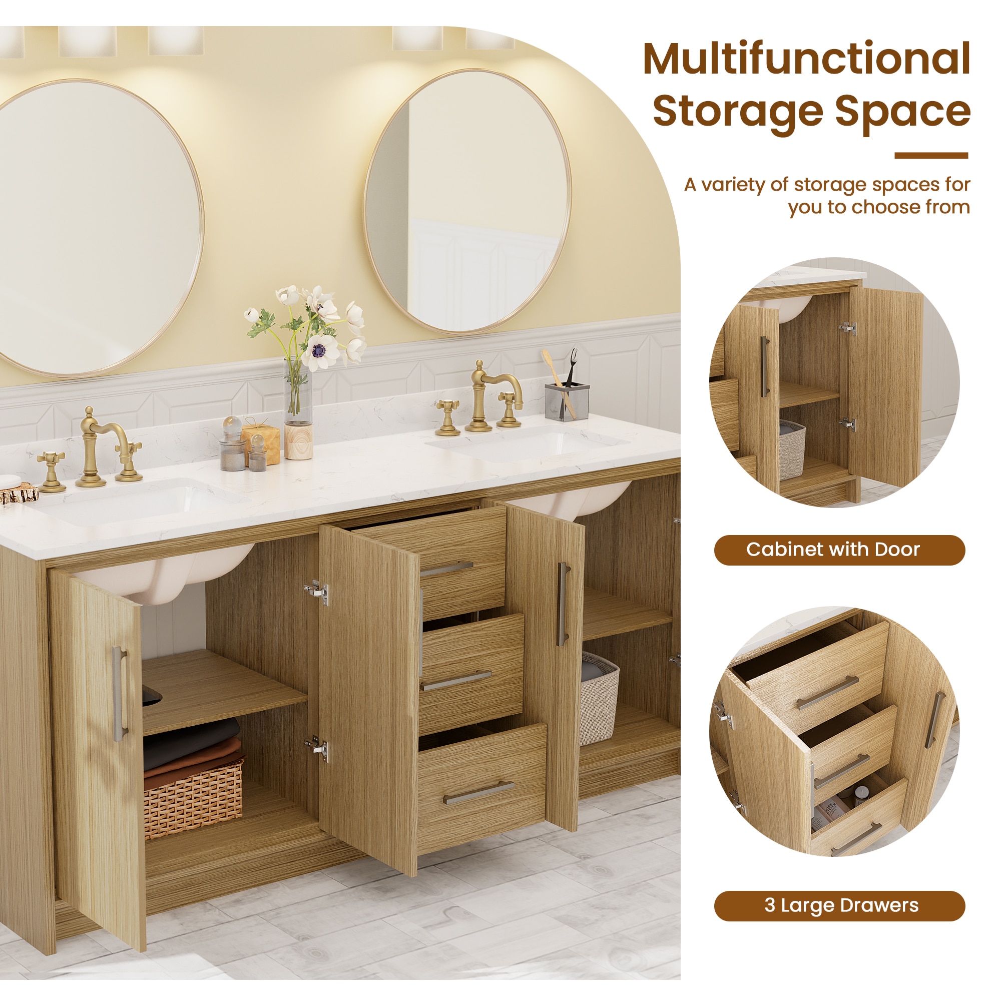 VOUA DXRCJ-SJD-YW Bath-Vanity-Combo - View #7