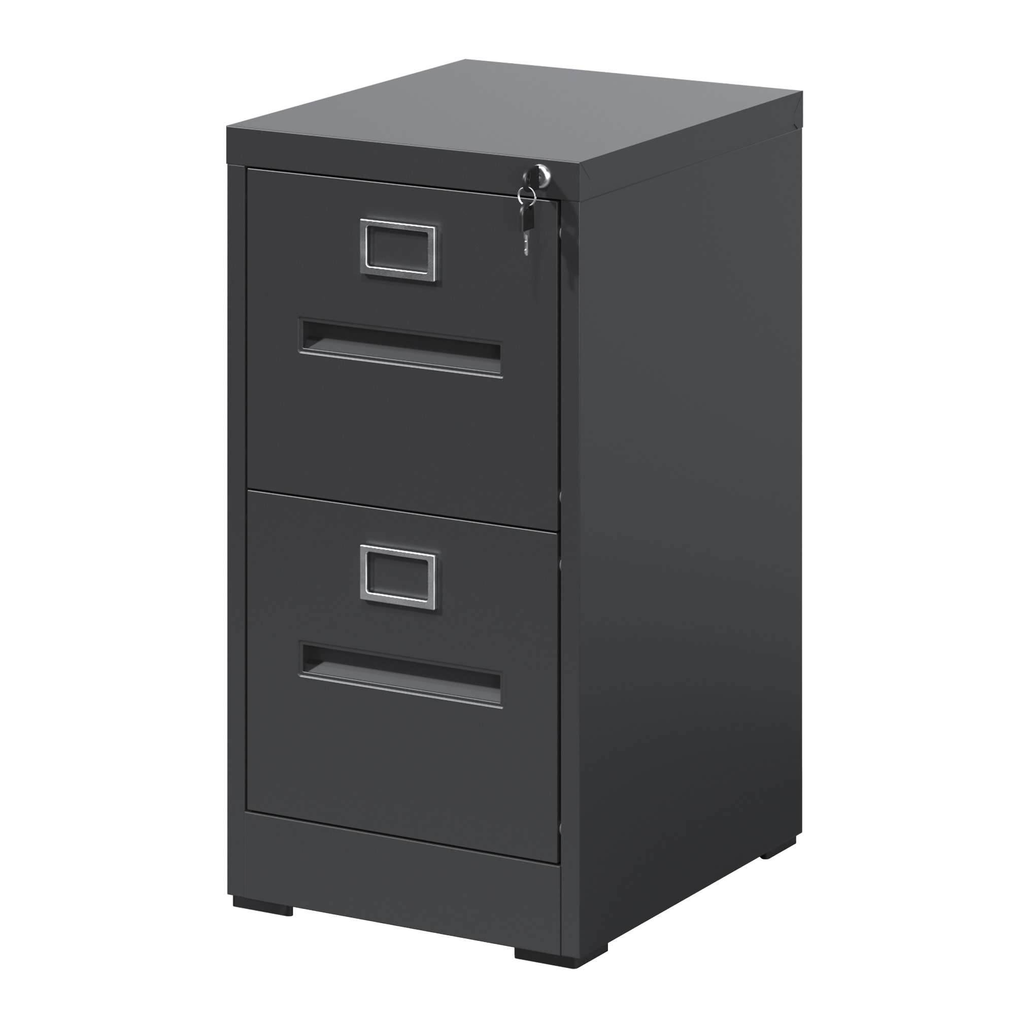 LOVMOR SF-Y-T2398P271348 2 Drawer File Cabinet with Lock Metal Vertical File Cabinet Office Home A4 Legal Letter Size Narrow File Cabinet Locked Assembly Required