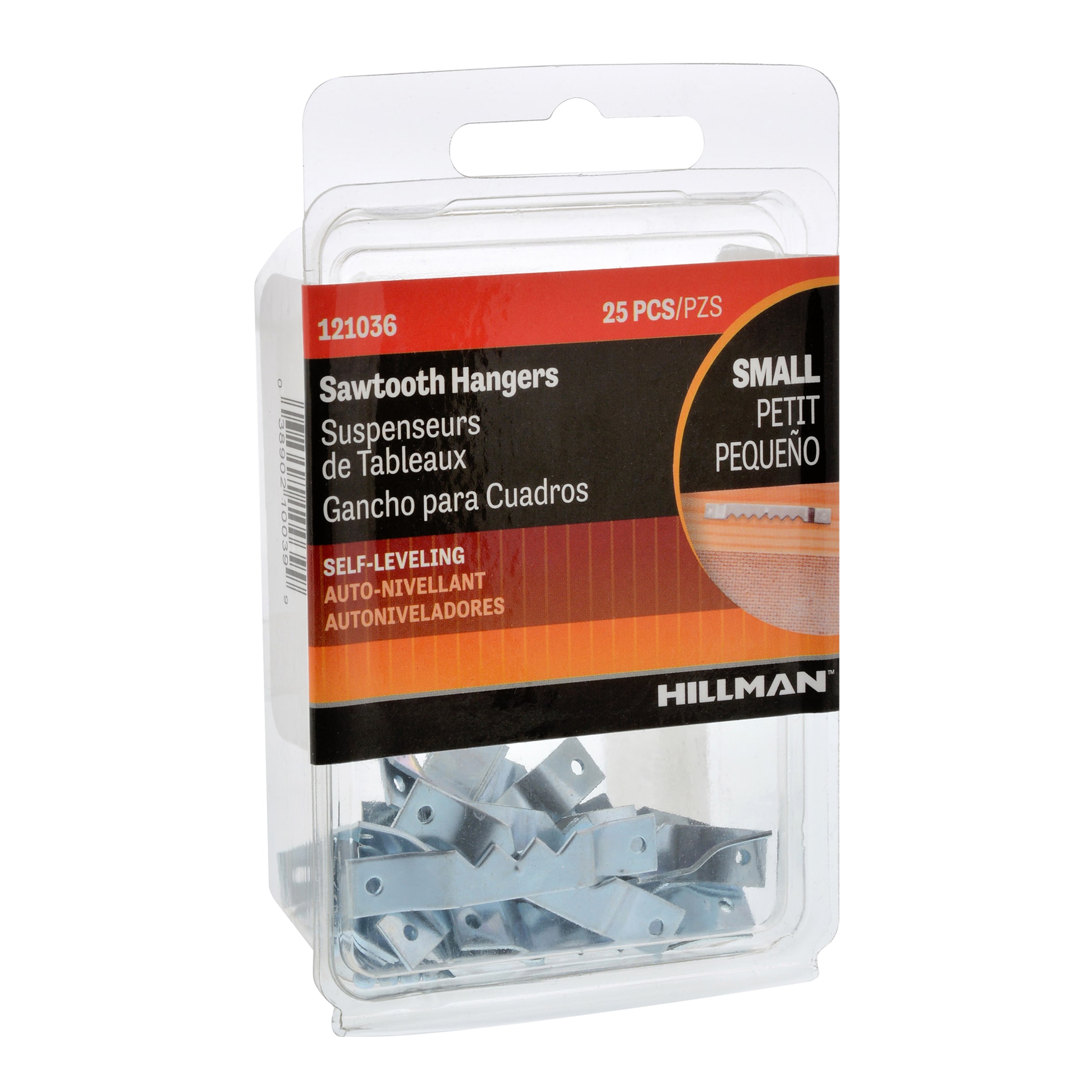 Hillman 2lb Small Sawtooth Hangers (25 piece) in the Picture