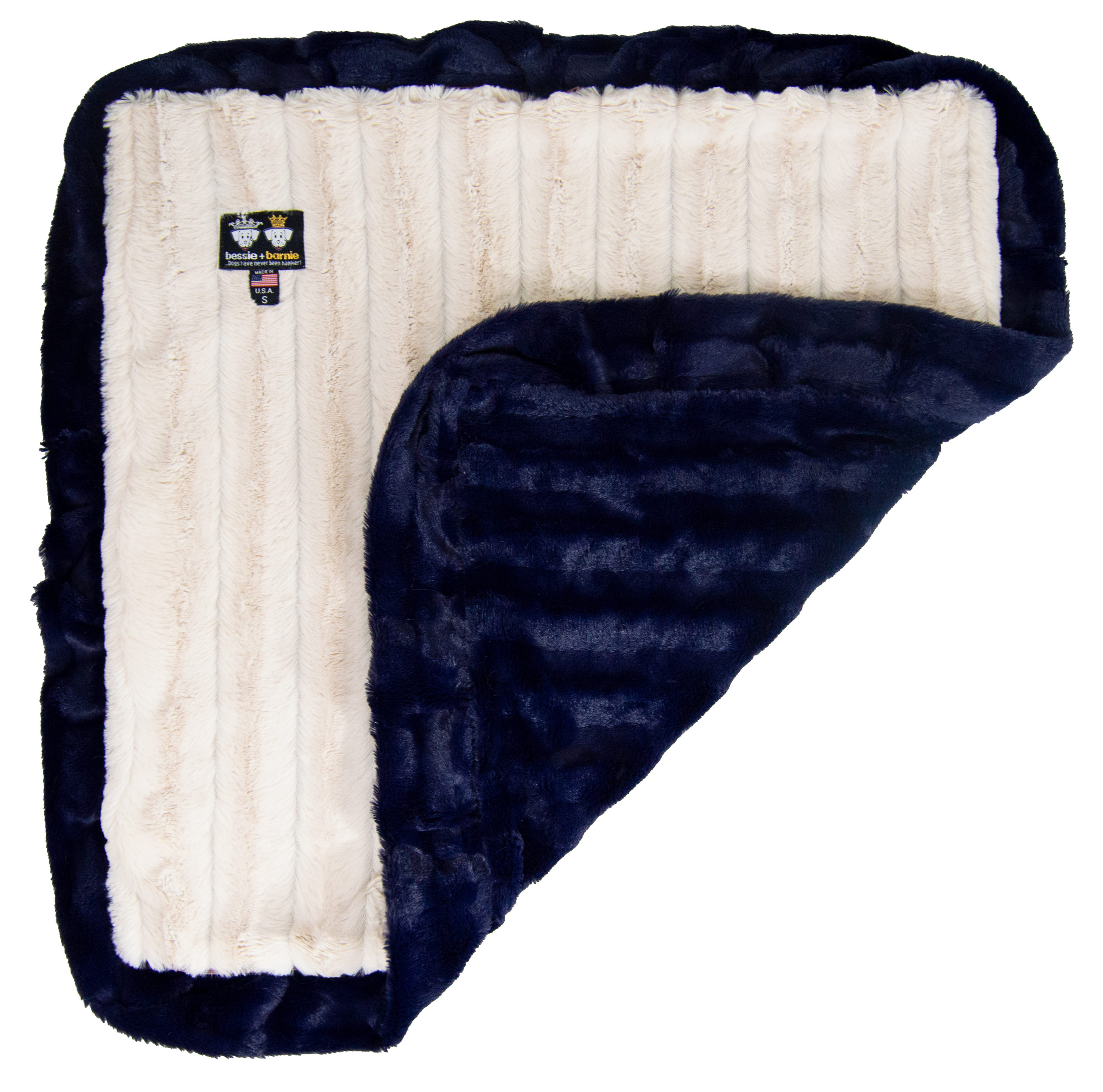 Bessie and Barnie BLNKTZ-MNTBE-NB-XL Rectangular Blue Polyester Pillow Dog Bed ( Large )