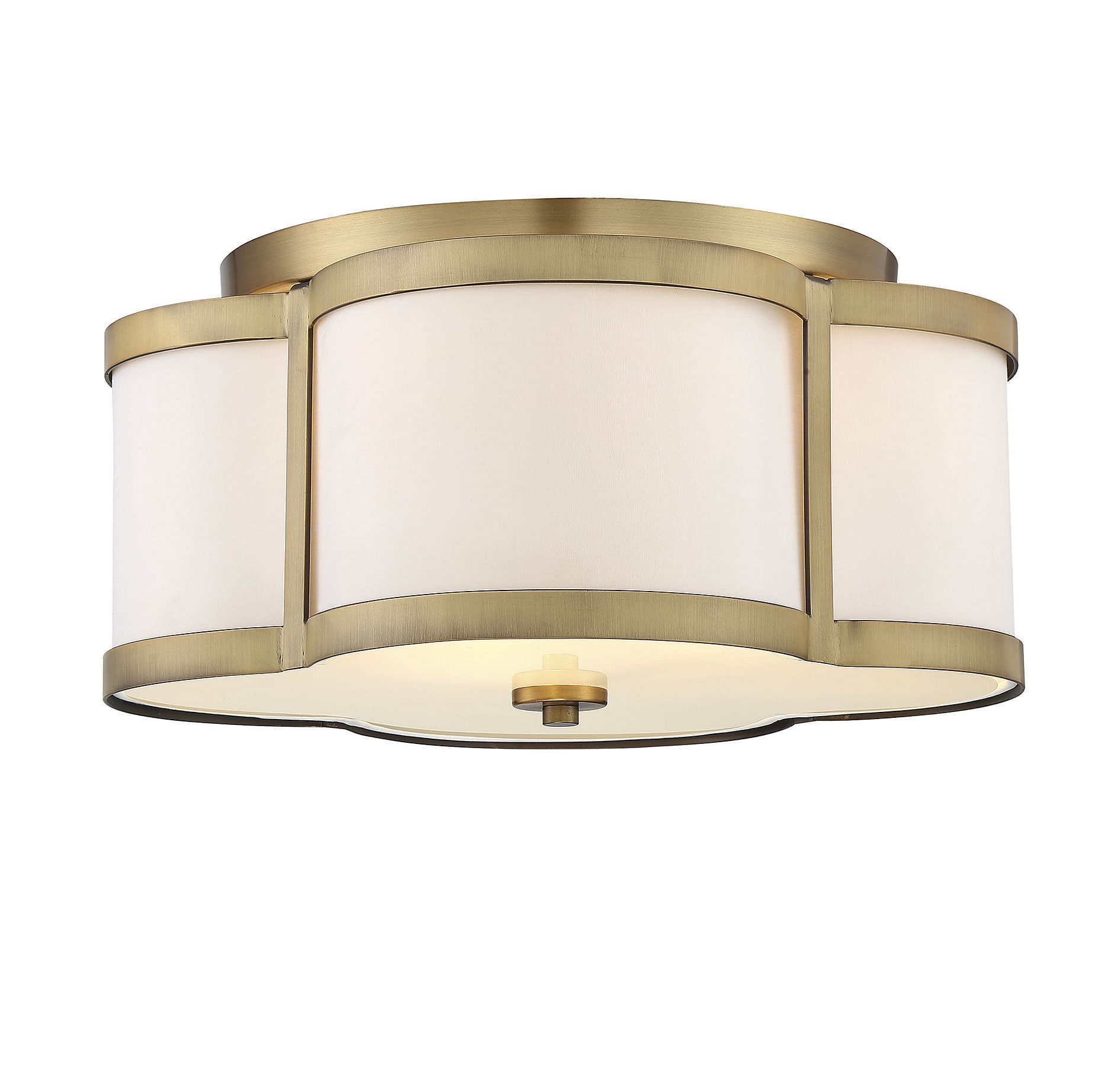  LW-SH634835 3-Light 16-in Warm Brass Semi-Flush mount light