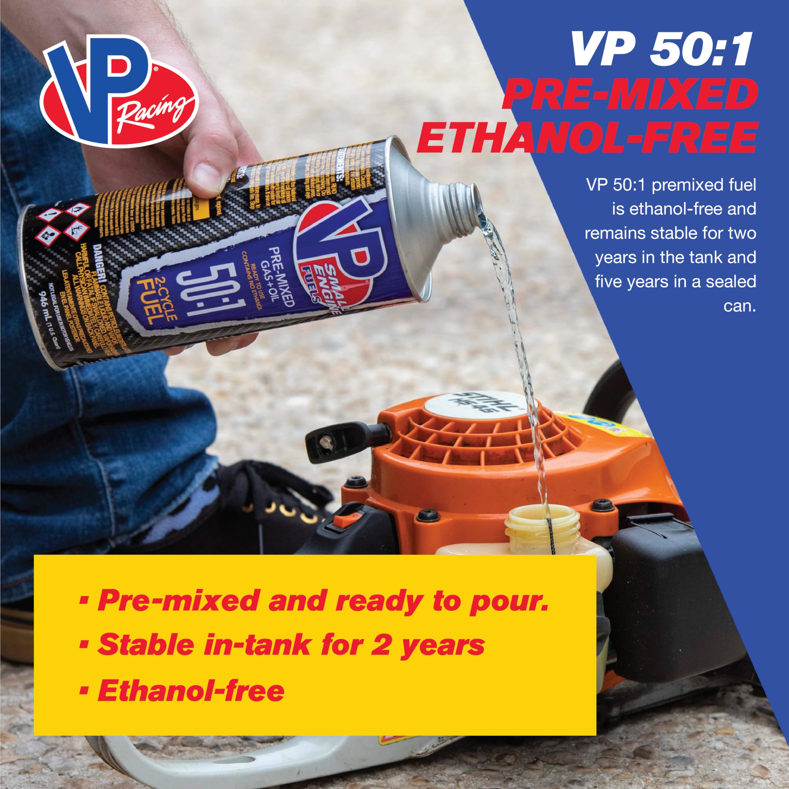 VP Racing Fuels 6235 SEF Pre Mixed 2 Cycle Fuel 94 Octane No
