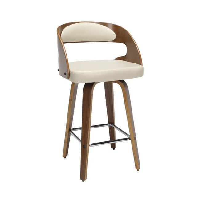 Ofm 161 Collection Ivory Counter Height, Ivory Leather Swivel Bar Stools