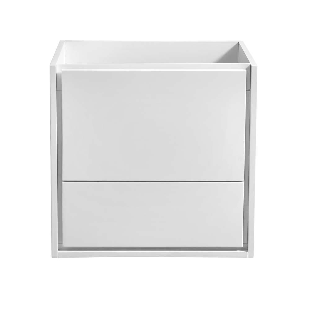 Fresca FCB9224WH Catania 24-in Glossy White Floating Bathroom Vanity Base Cabinet without Top