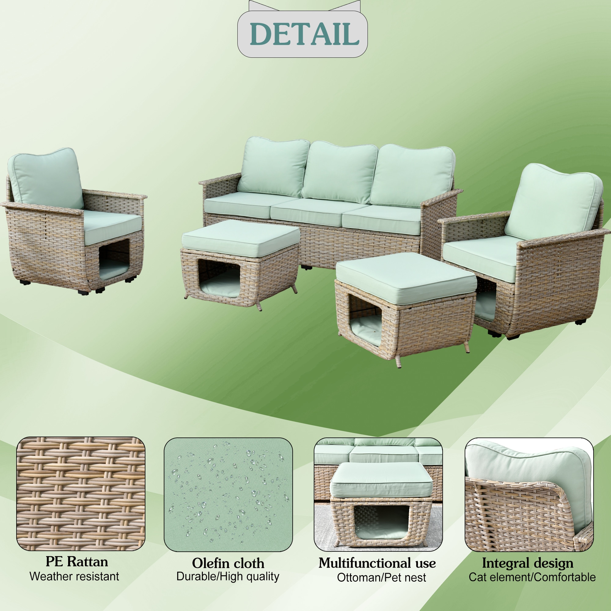 XIZZI XIMW9052 Patio-Conversation-Sets - View #5