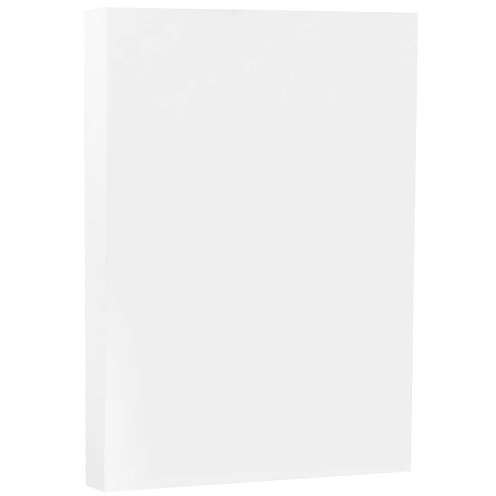 JAM Paper Strathmore 80 lb. Cardstock Paper, 8.5 x 14, Bright White Wove,  50 Sheets/Pack (17428894