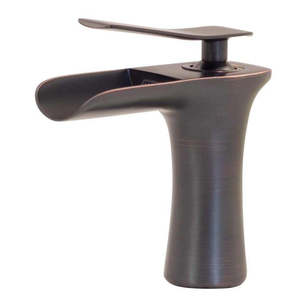 Novatto GF-365SORB Vandy Oil Rubbed Bronze Vessel 1-handle Waterfall Commercial/Residential Handle Bathroom Sink Faucet