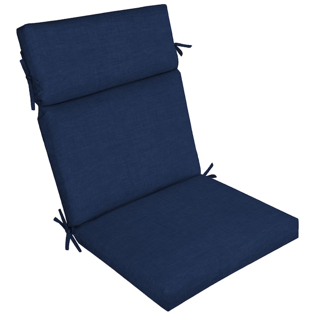Sapphire Blue Leala Patio Chair Cushion, Navy Blue Dining Chair Cushions With Ties
