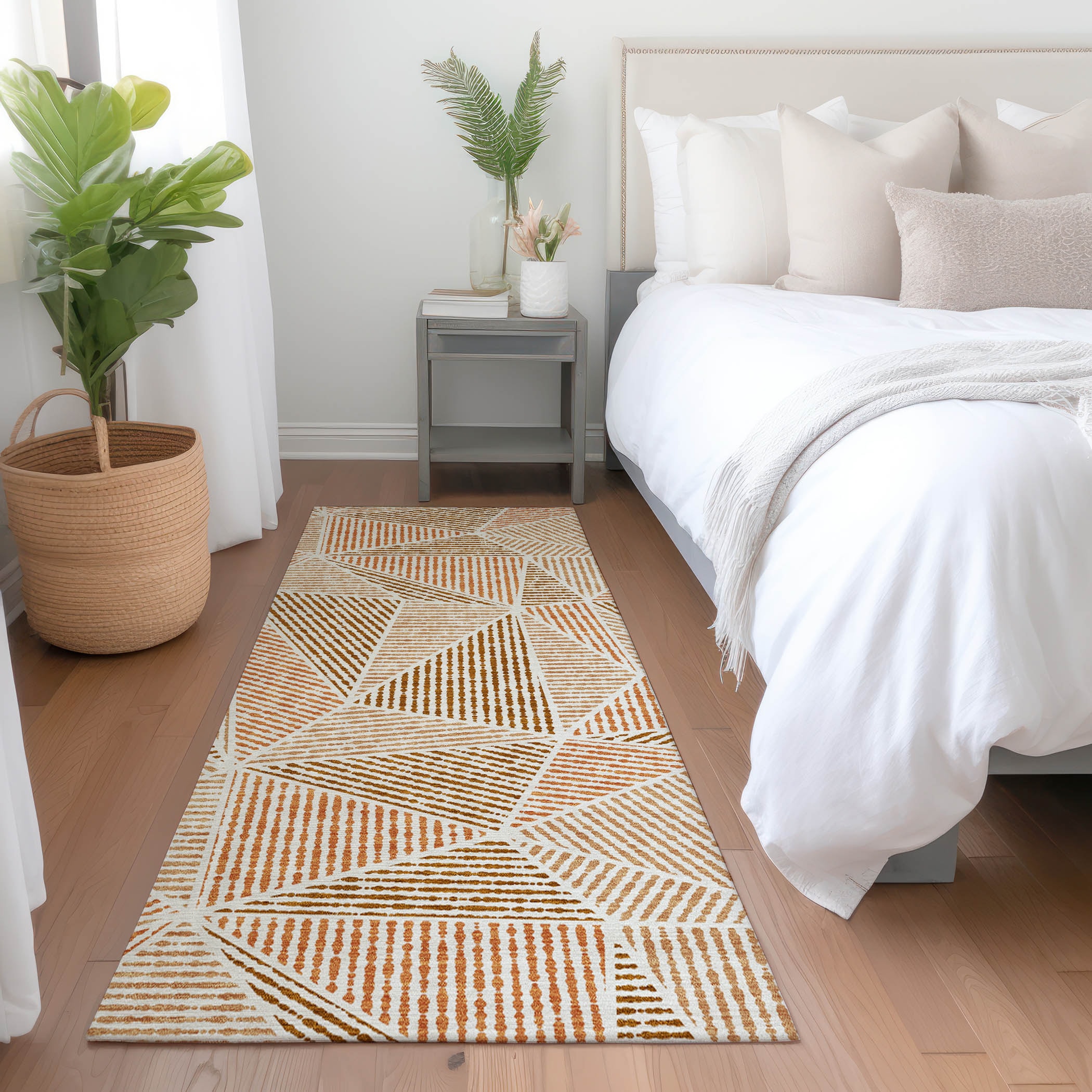 Addison Rugs ACN618TR2X8 Chantille ACN618TR 2 x 7 (ft) Polyester Terracotta Rectangular Indoor/Outdoor Abstract Machine washable Runner rug