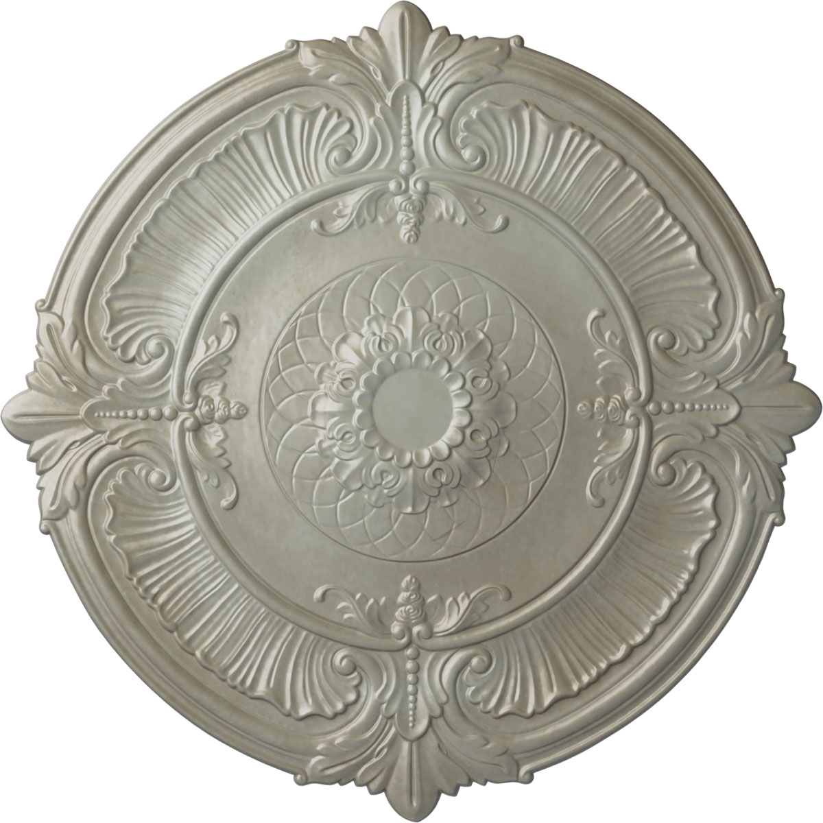 Ekena Millwork CM39ATFLS Attica 39.5-in W x 39.5-in L Painted Flash Gold Polyurethane Whole Ceiling Medallion