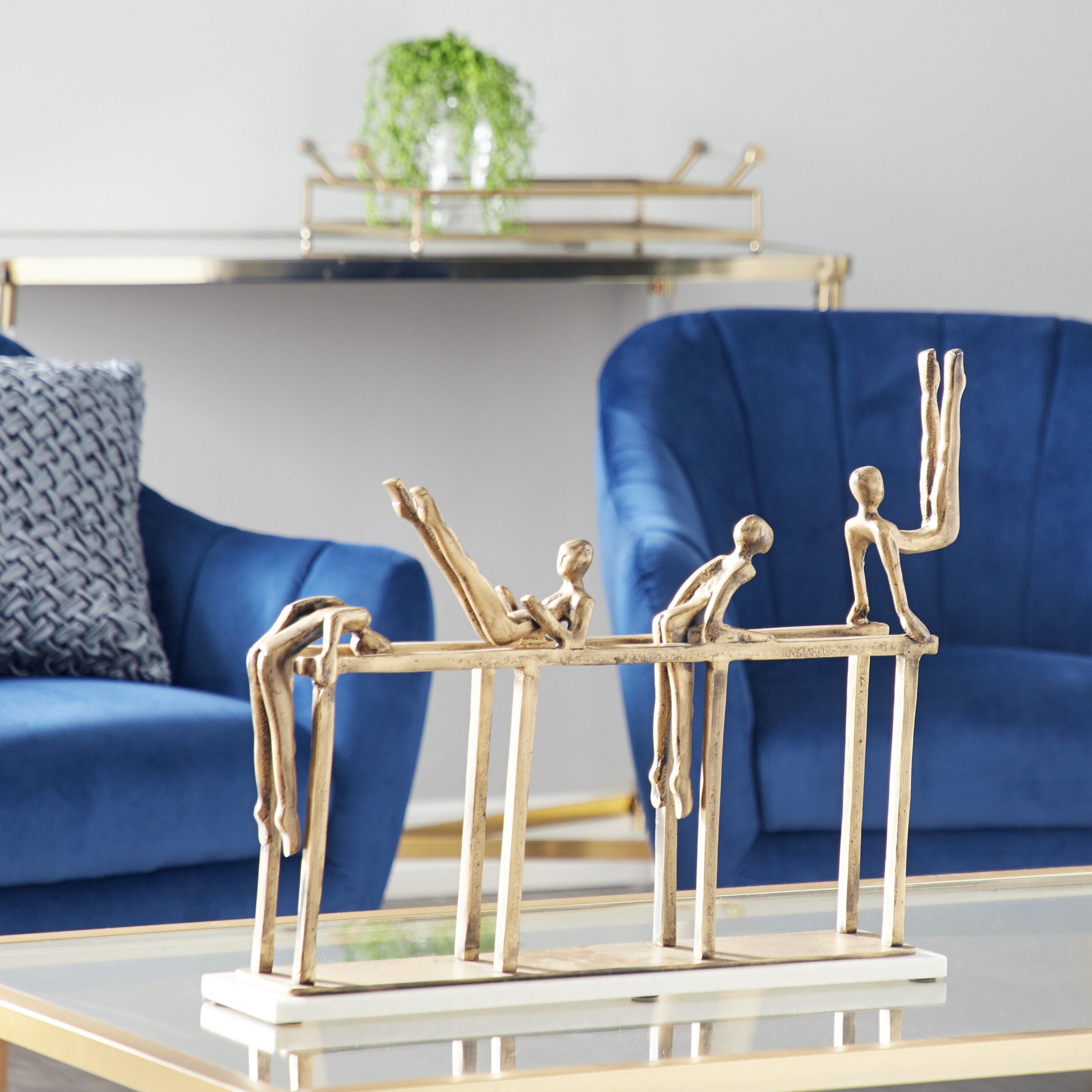 Grayson Lane 54529 Gold Metal Modern Sculpture