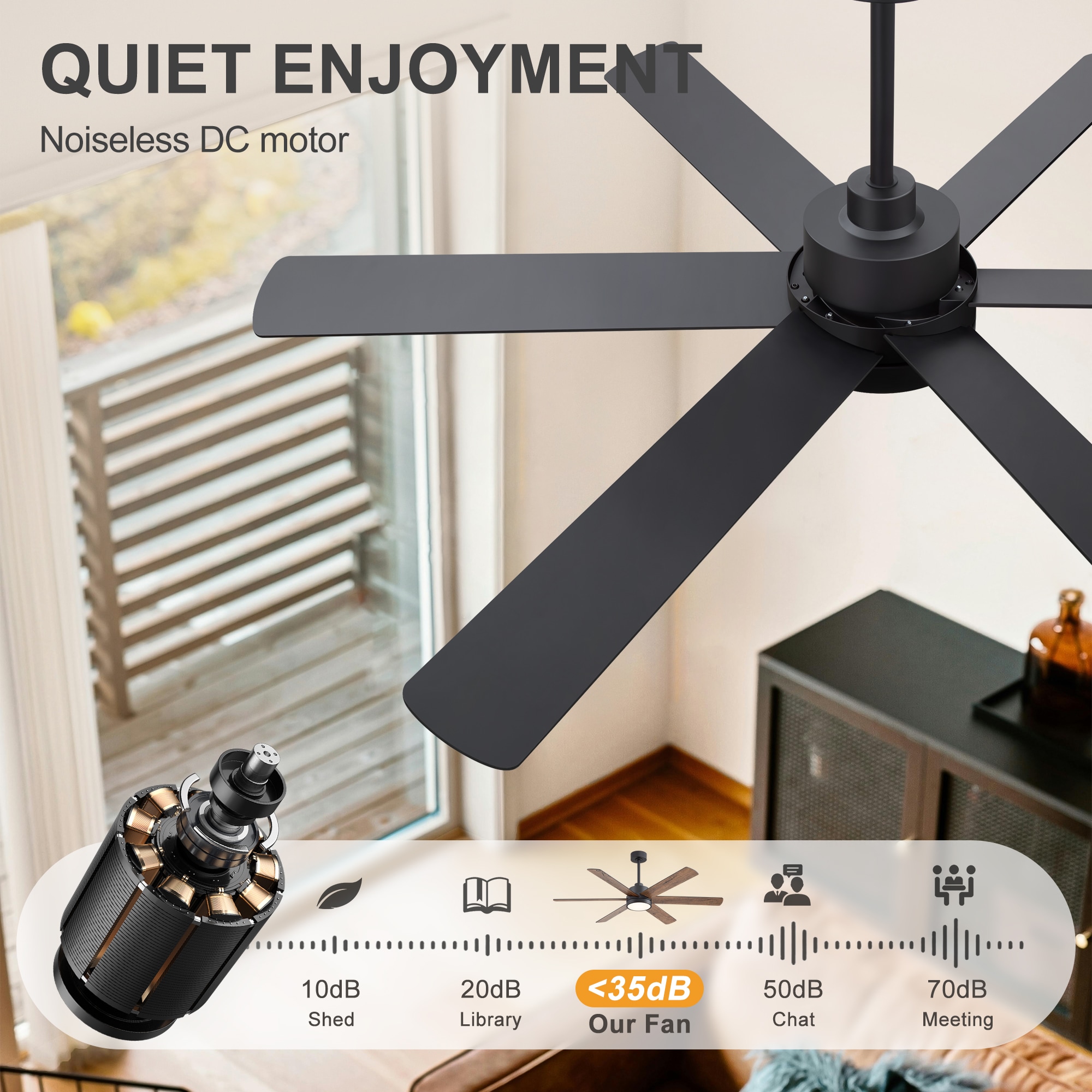 Breezary BZ23017-BLK Ceiling-Fans - View #6