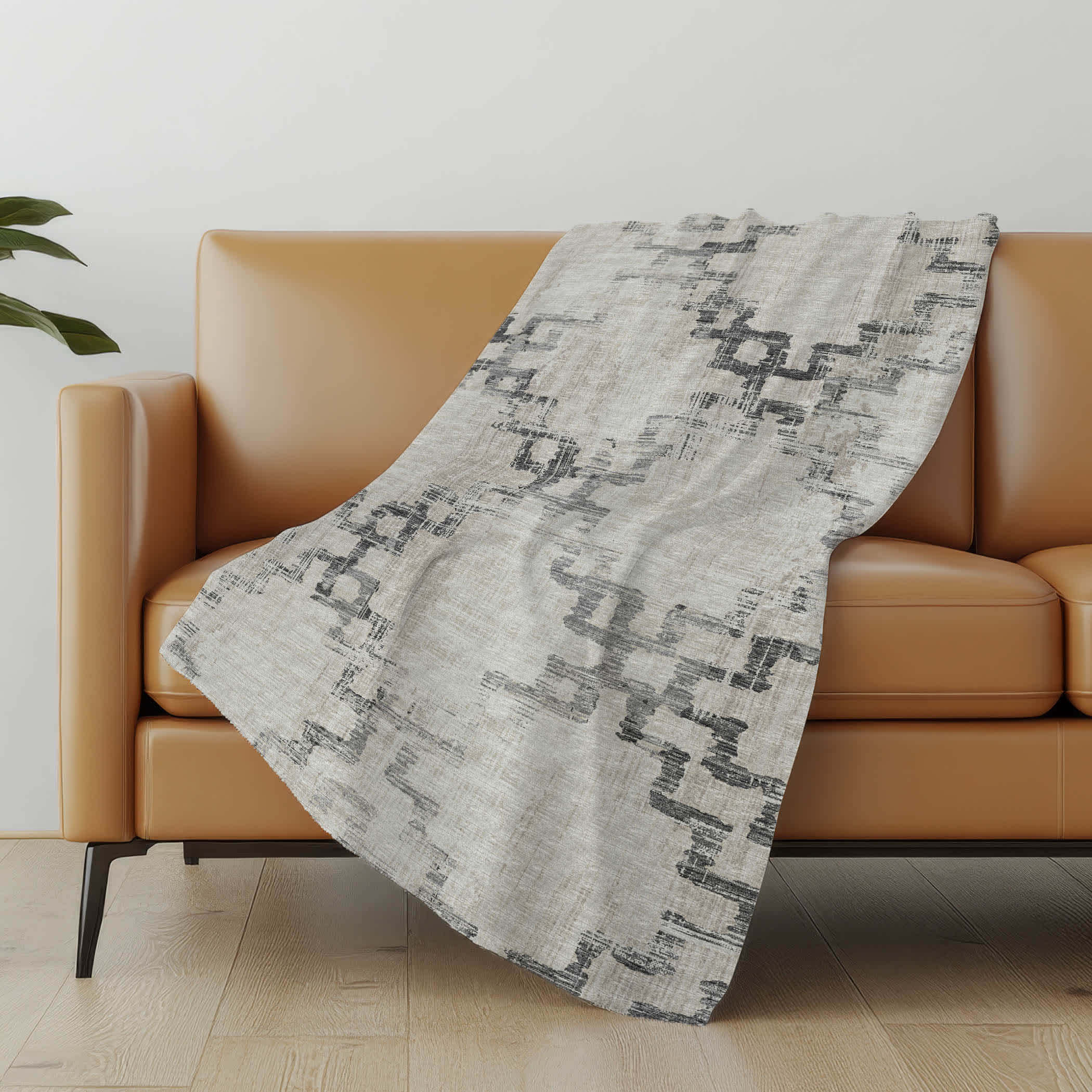Addison Rugs ASB121TA50X70 Premium Machine Washable Addison ASB121 Taupe Sherpa Throw Blanket