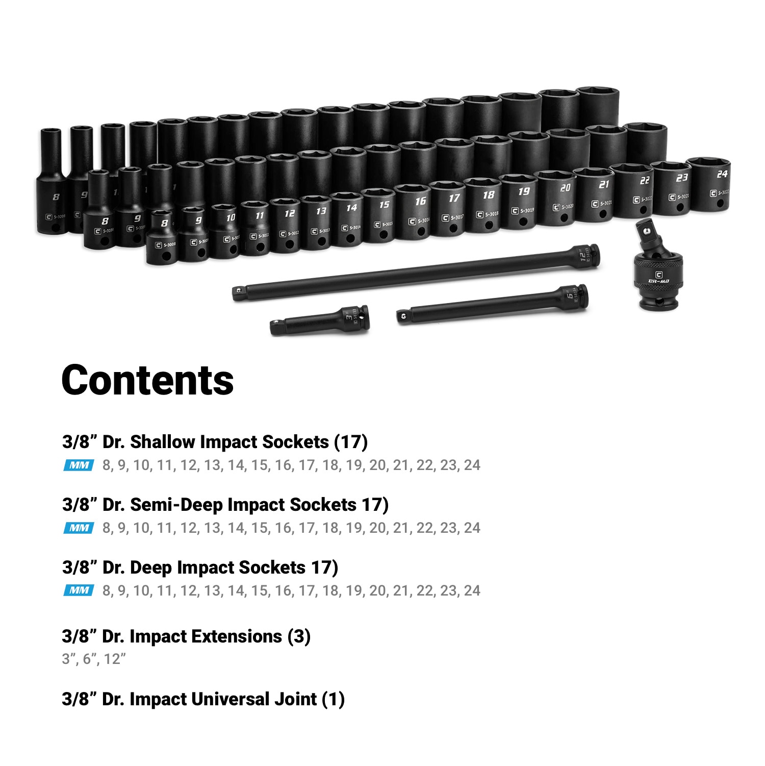 Capri Tools CP53000-55MSXDMT Socket-Sets - View #8