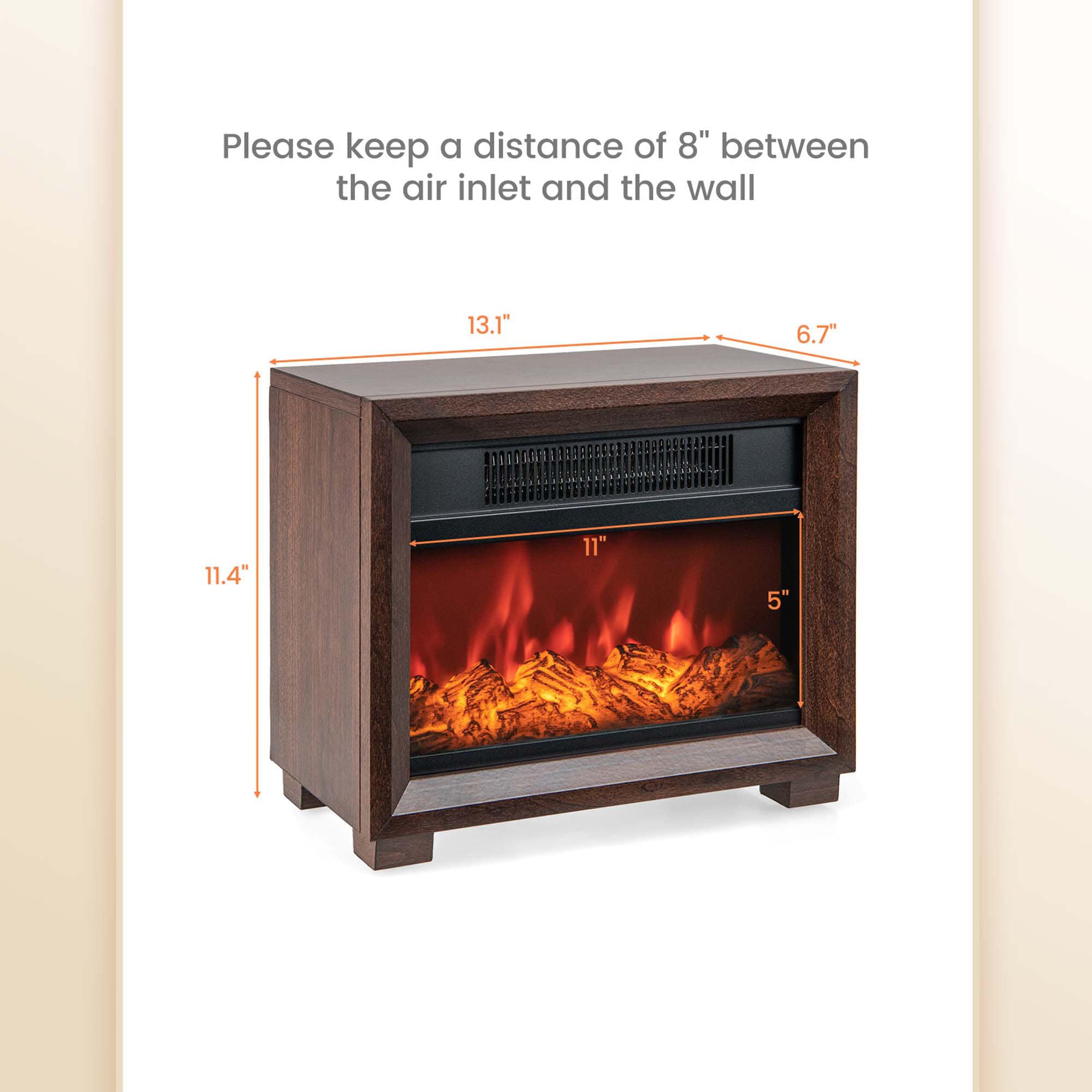 Goplus FP10389US-BN Electric-Fireplaces - View #2