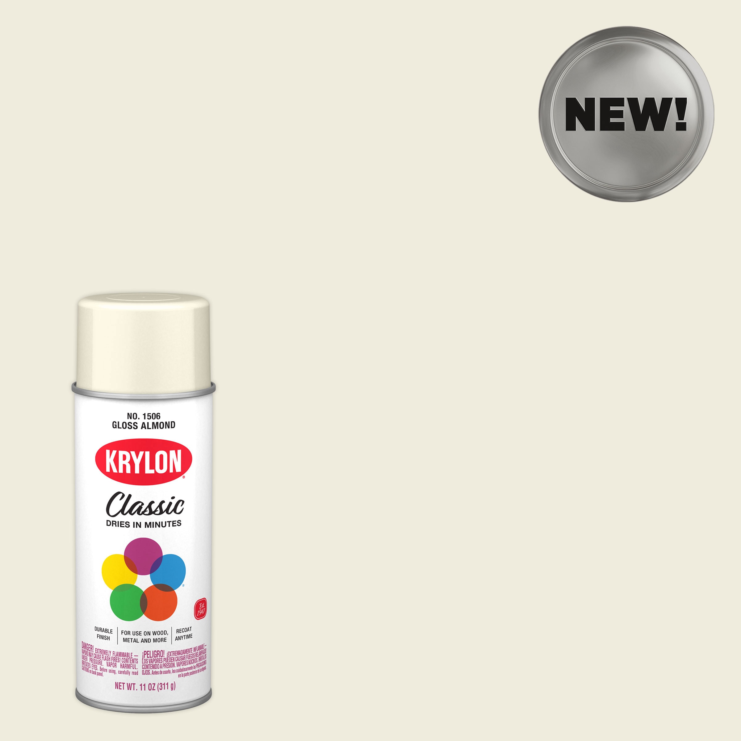 Krylon Classic Gloss Almond Lacquer Acrylic Spray paint ( NET WT. 11-oz )