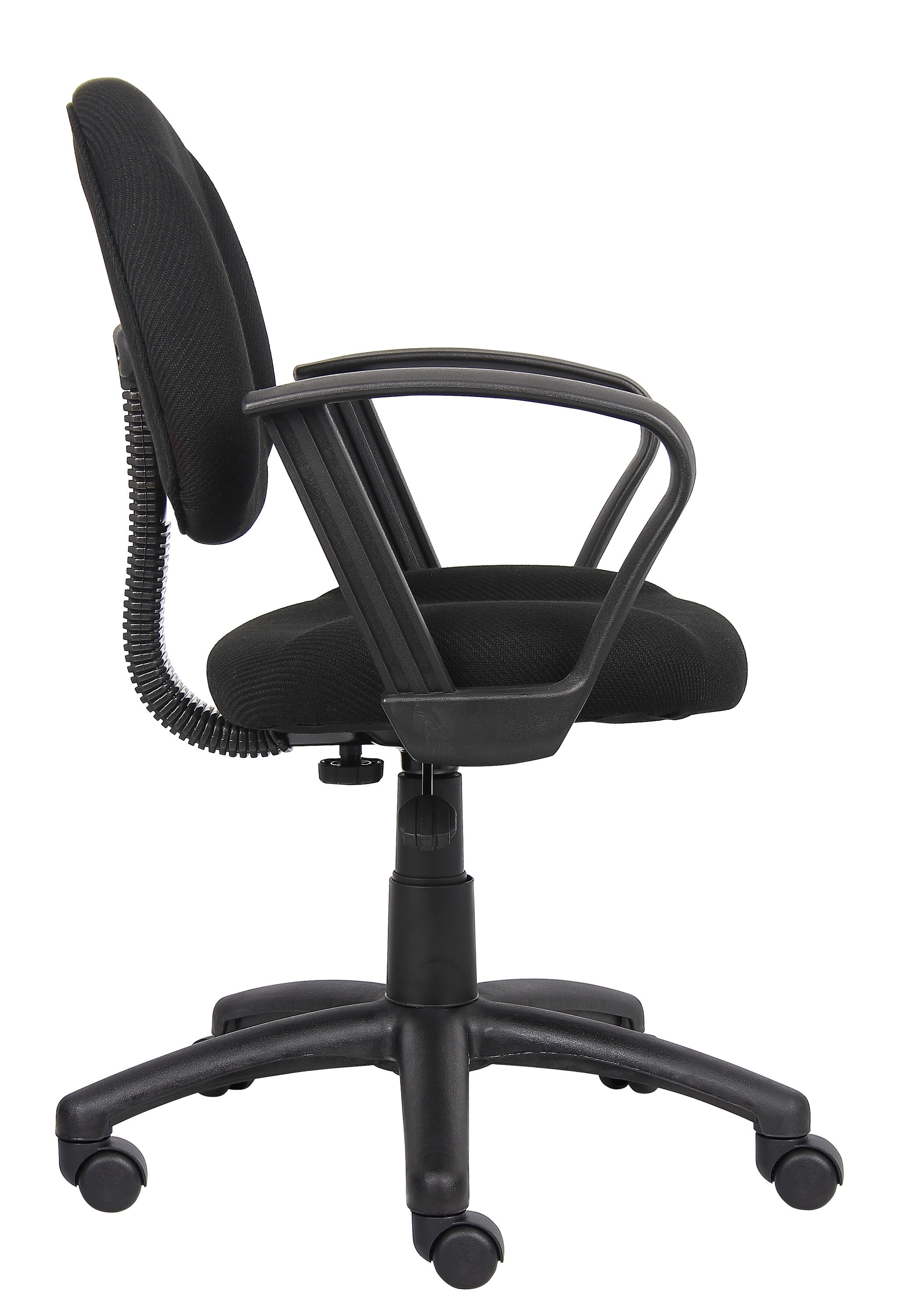 Deluxe Black Fabric Task Chair with Pneumatic Lift and Lumbar Support