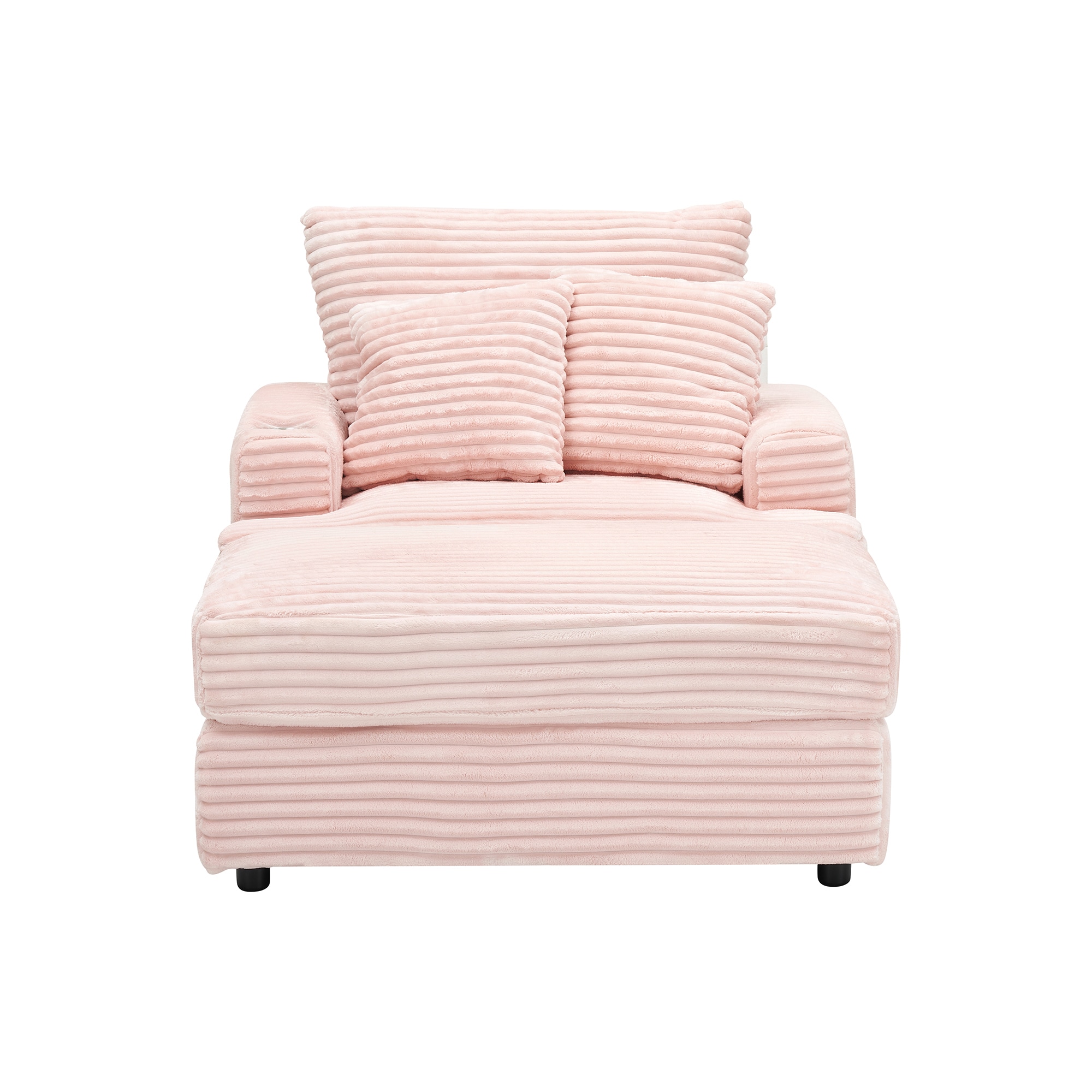 Bybafun YC5200040 Modern Pink Corduroy Accent Chair