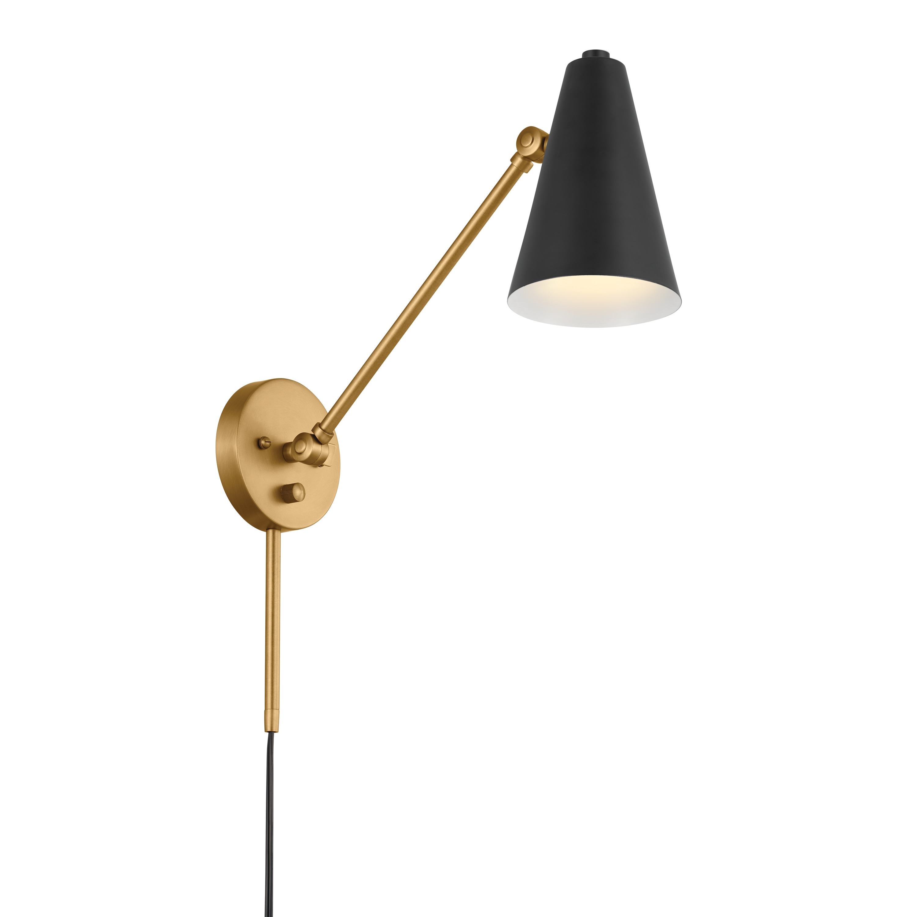 Kichler 52485NBRB Sylvia 5.5-in W 1 -Light Gold Wall Sconce