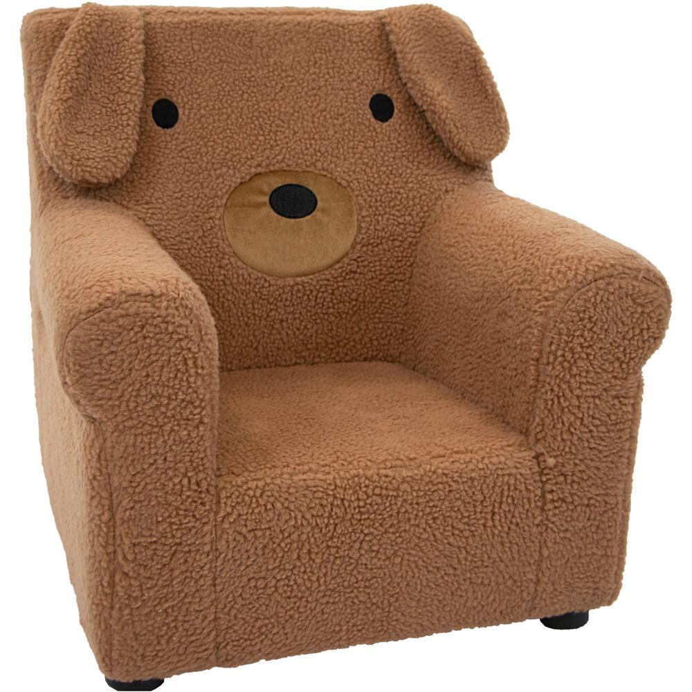 Critter Sitters 20 in Brown Upholstered Kids Accent Chair at Lowes