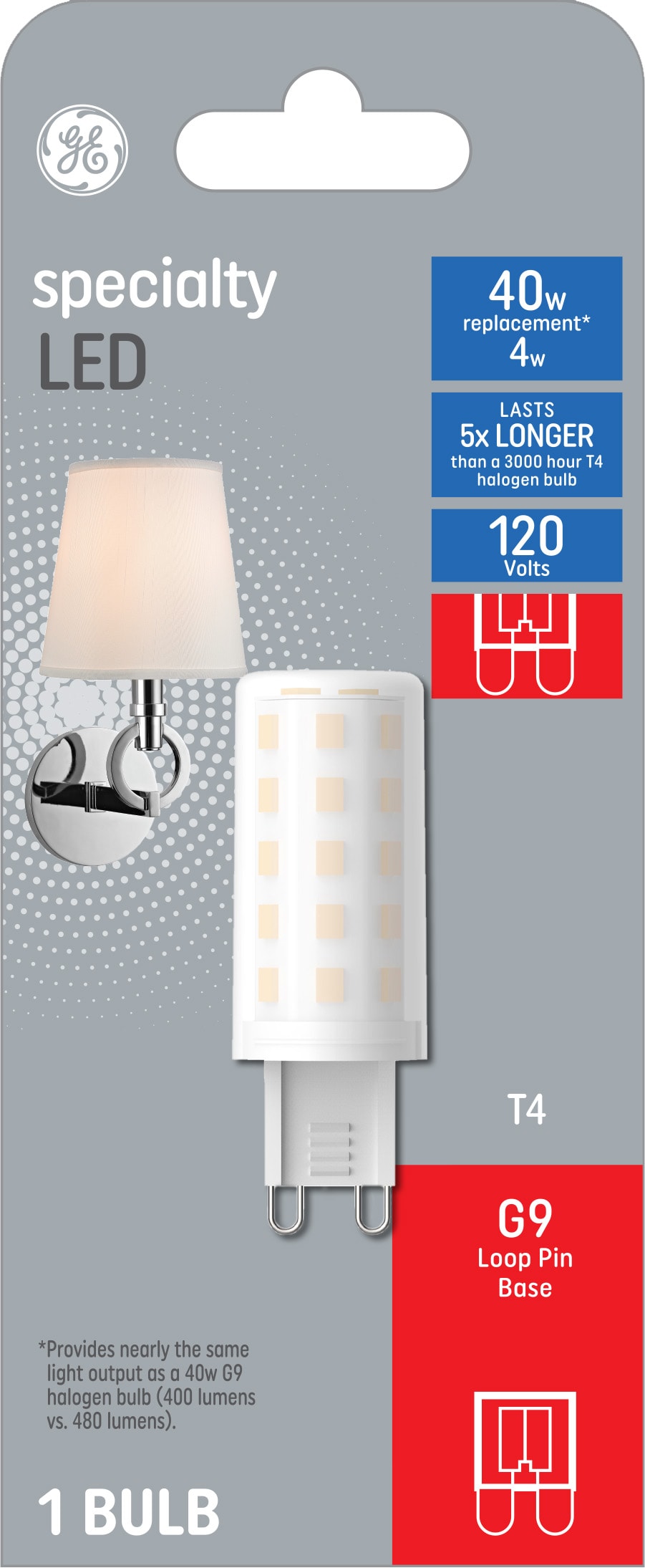 metriek landen kiezen GE Specialty LED 40-Watt EQ T4 Soft White G9 Pin Base LED Light Bulb in the  General Purpose LED Light Bulbs department at Lowes.com
