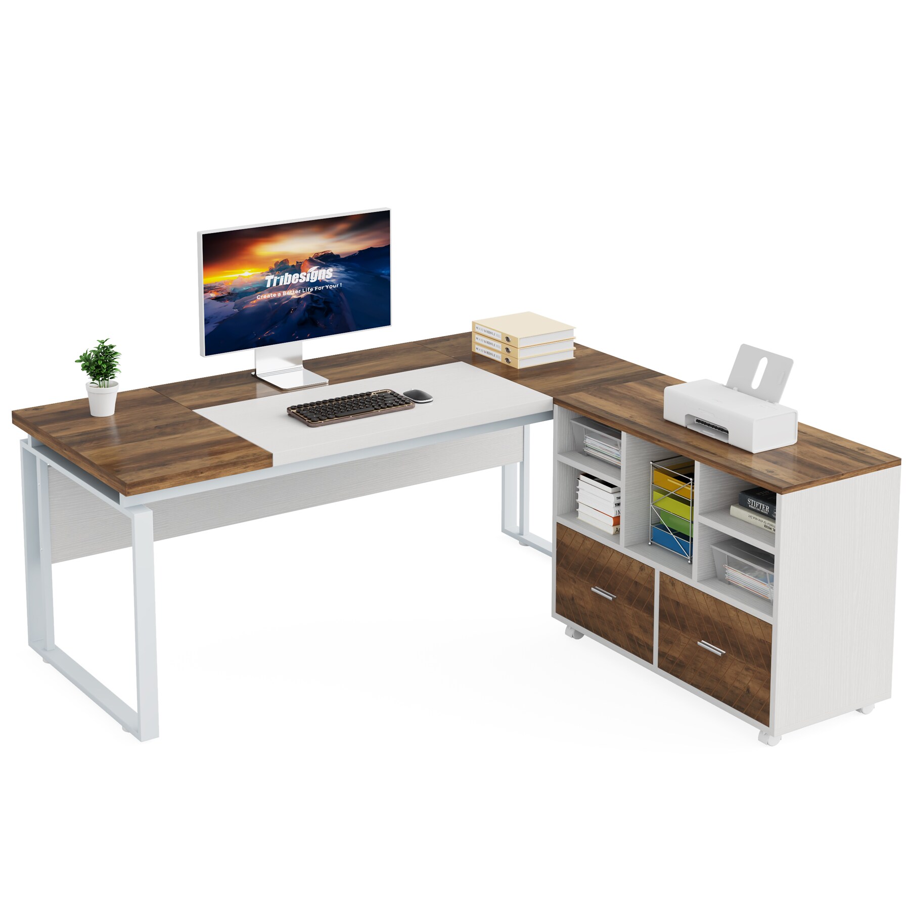 Tribesigns LWFD-F1810 Office Conference Table Multiple colors/finishes 1 -Person Conference table ( 63-in W x 29.52-in H )