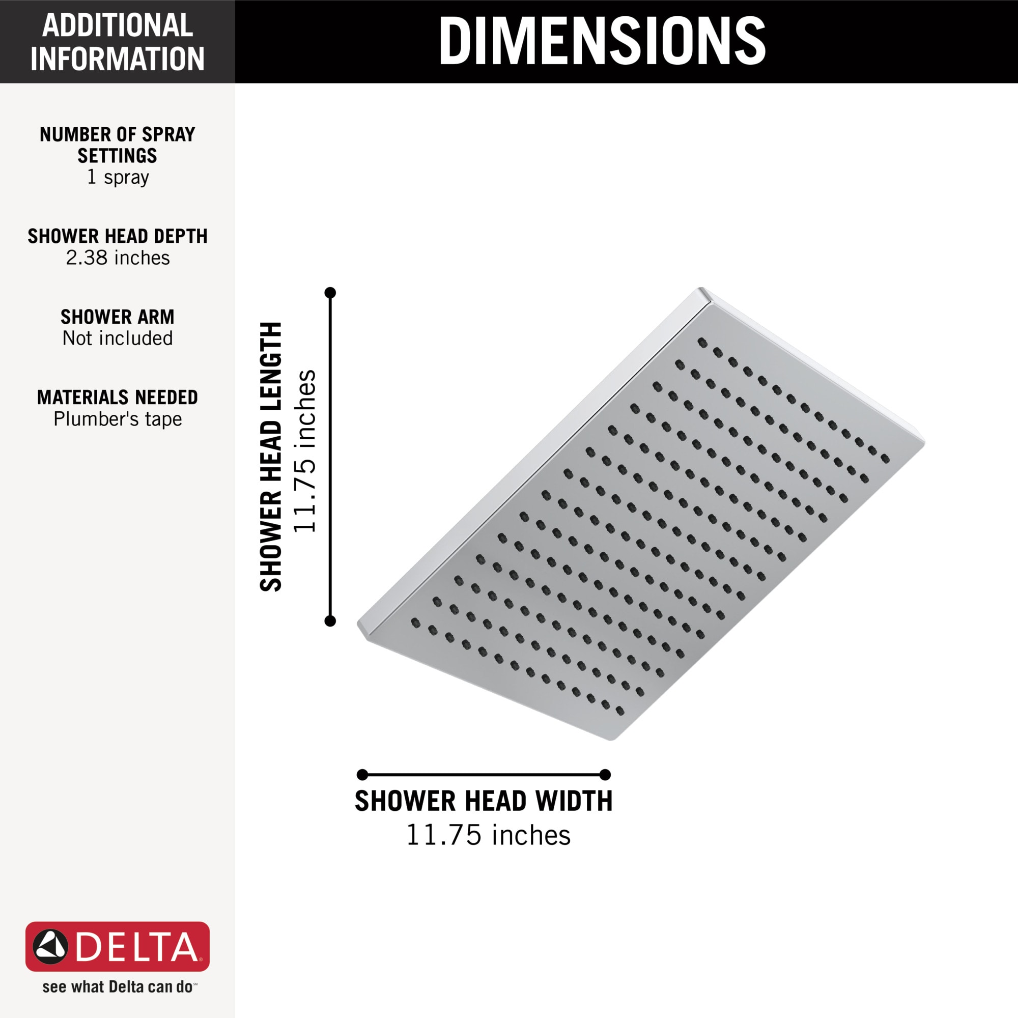 Delta 52159-PR25 Fixed-Showerhead - View #4