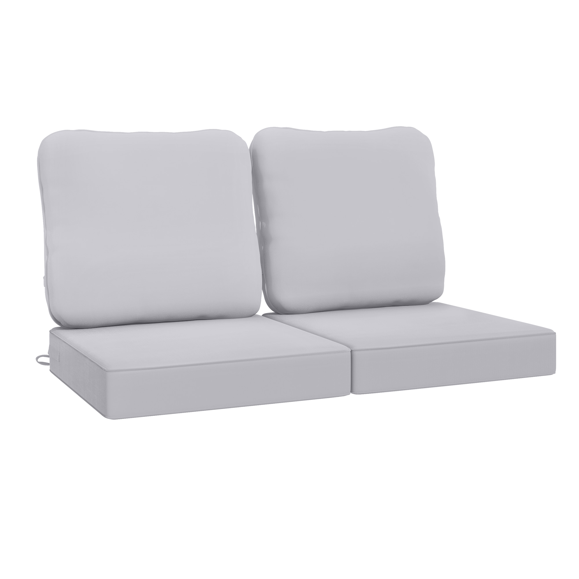 AAAAAcessories AOC-D-LAN-2PACK 24-in x 24-in 2 -Piece Light Gray Deep seat patio chair cushion
