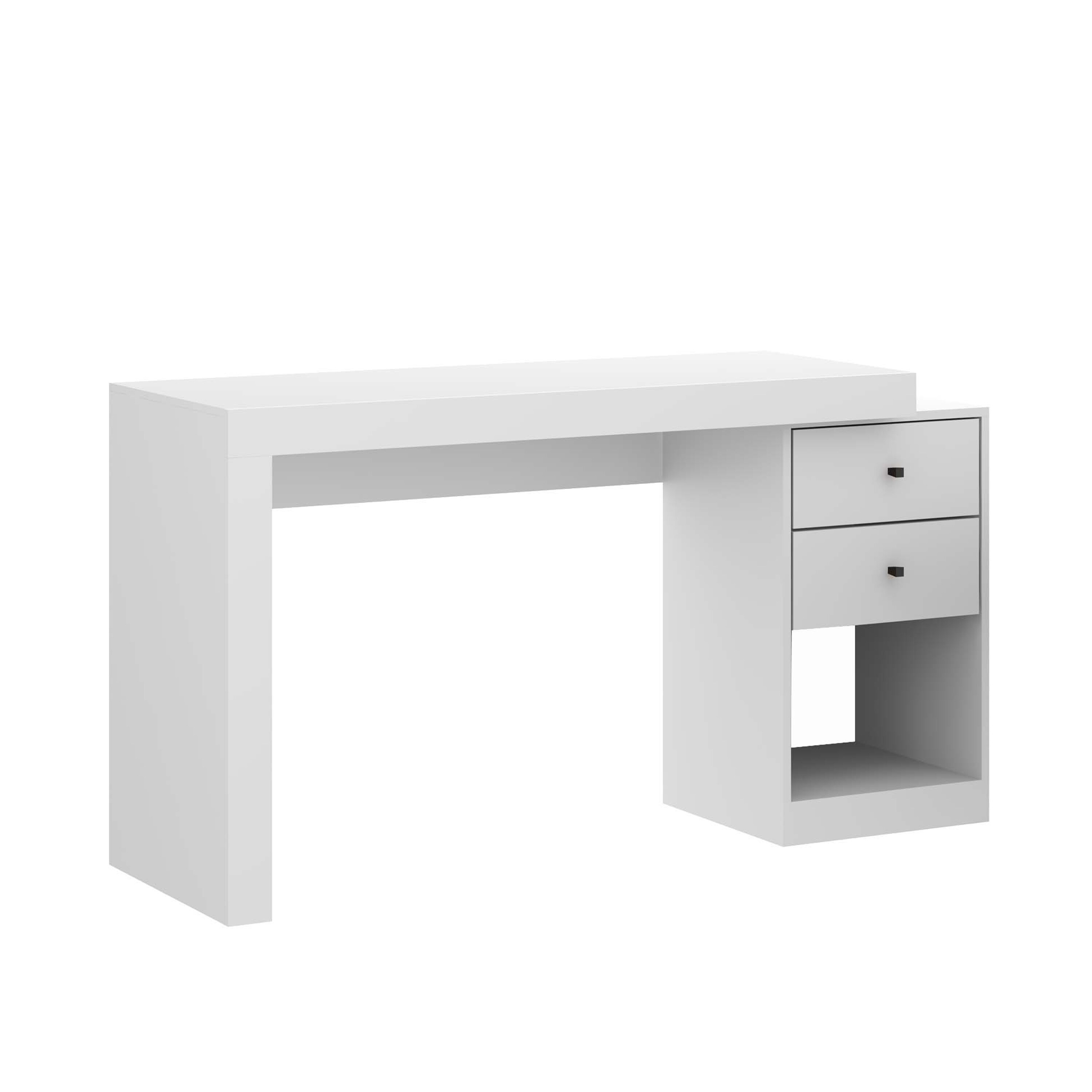 Siavonce Expandable Home Office Desk, White in the Desks department at