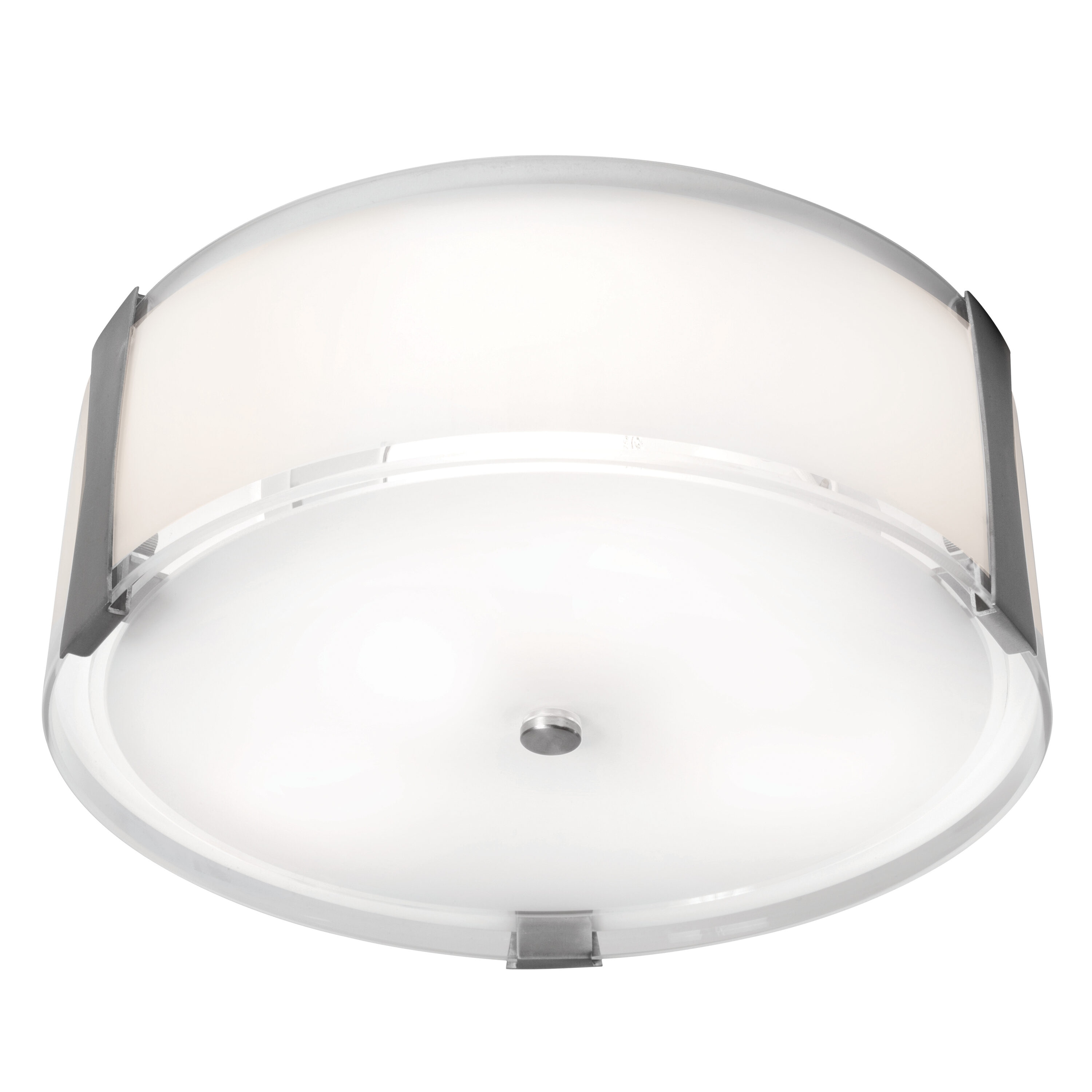 Access Lighting 50120-BS/OPL Tara 3 -Light Brushed Steel Indoor/Outdoor Flush Mount Light
