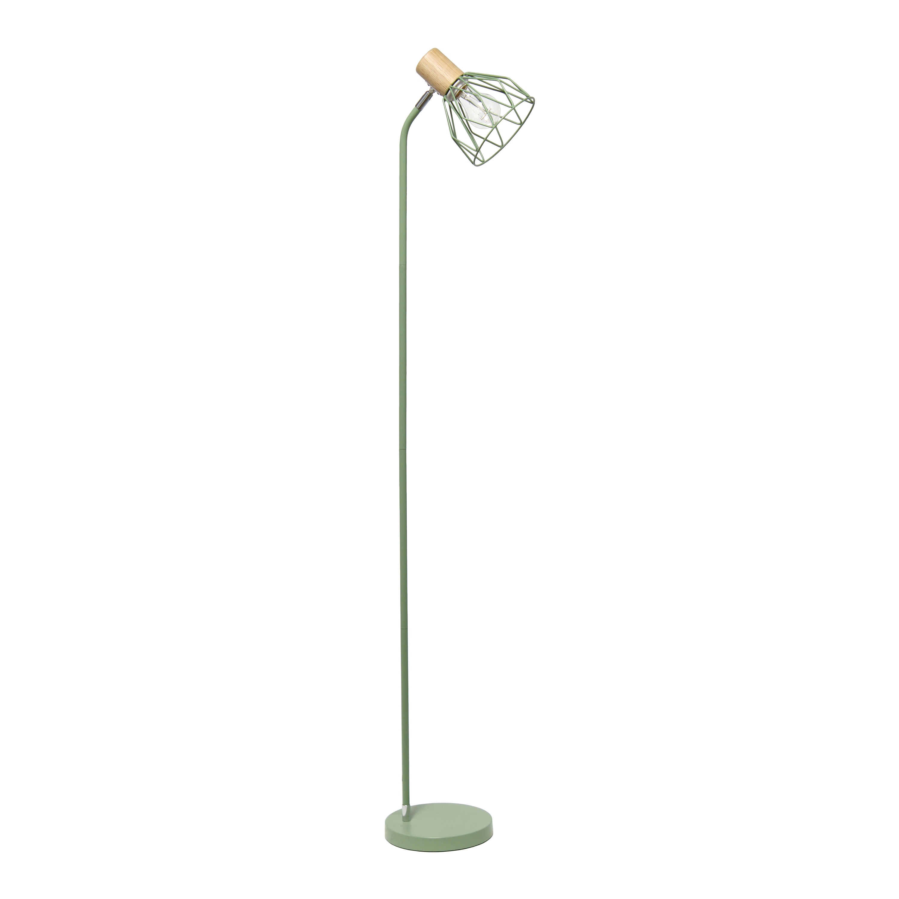 Simple Designs LF2019-GRN Farmhouse Fusion 55.91-in Green Standard Floor Lamp with Metal Shade