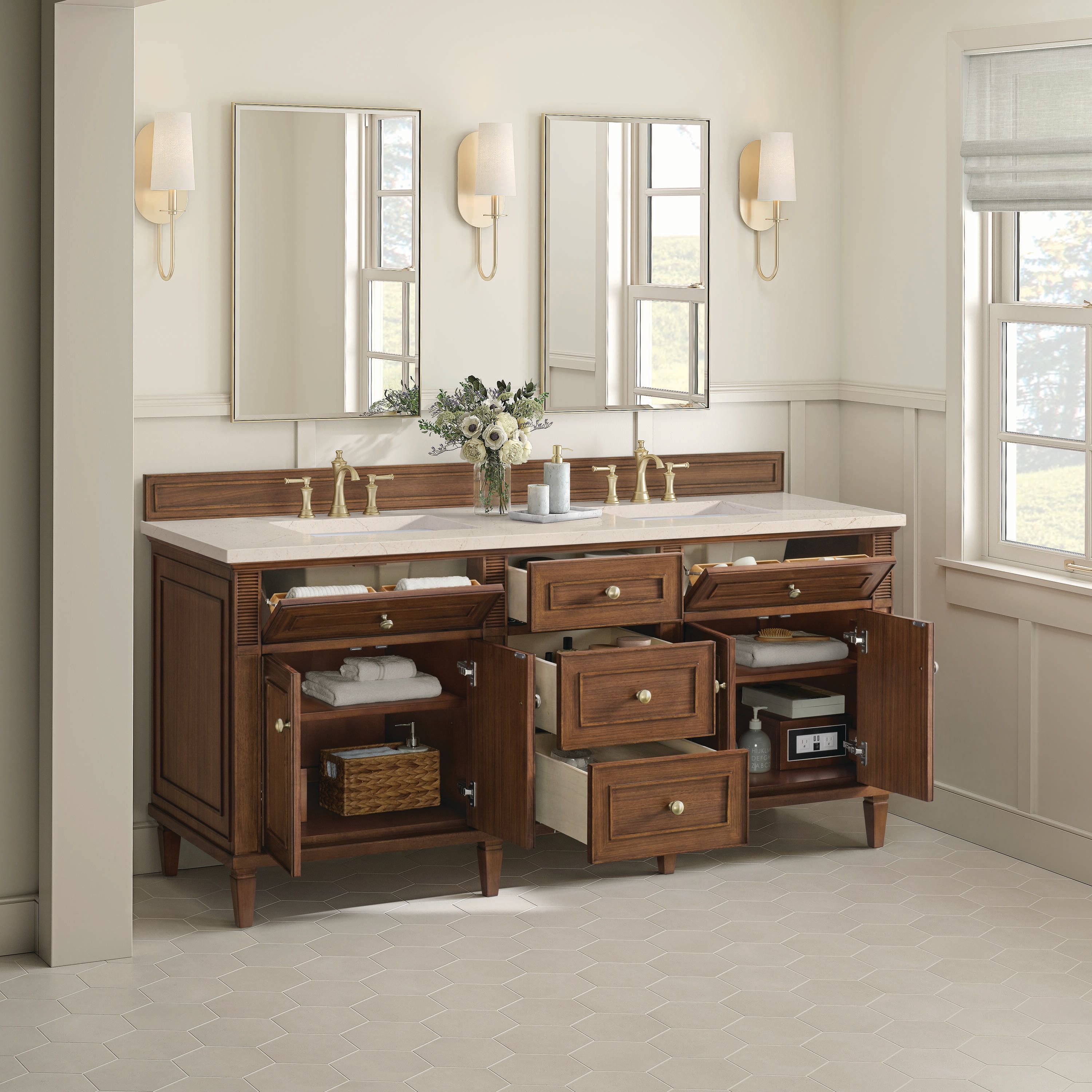 James Martin Vanities 424-V72-WLT-3EMR Bath-Vanity-Combo - View #4