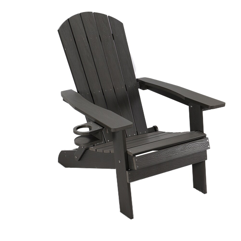 Tranquilo Depot Folding Dark Grey Adirondack Chair Stationary ...