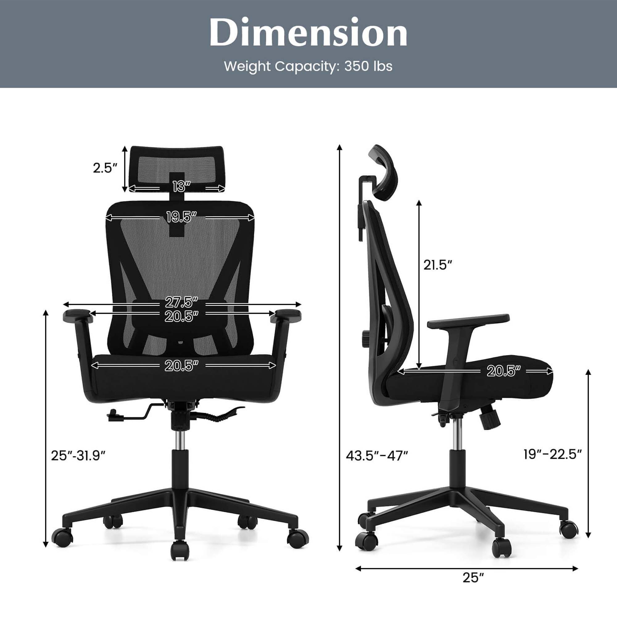 Costway HCST02676 Office-Chairs - View #2