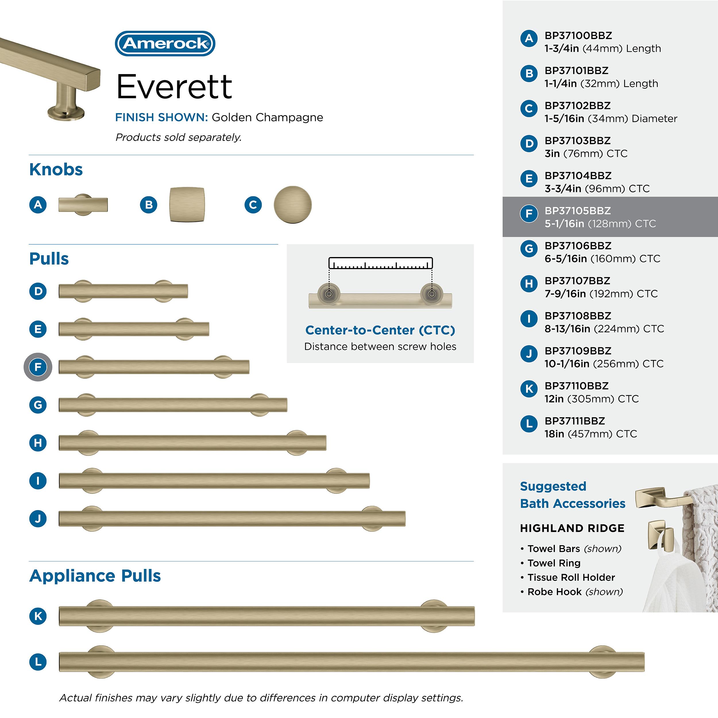 Amerock BP37105BBZ Cabinet-Pulls - View #6