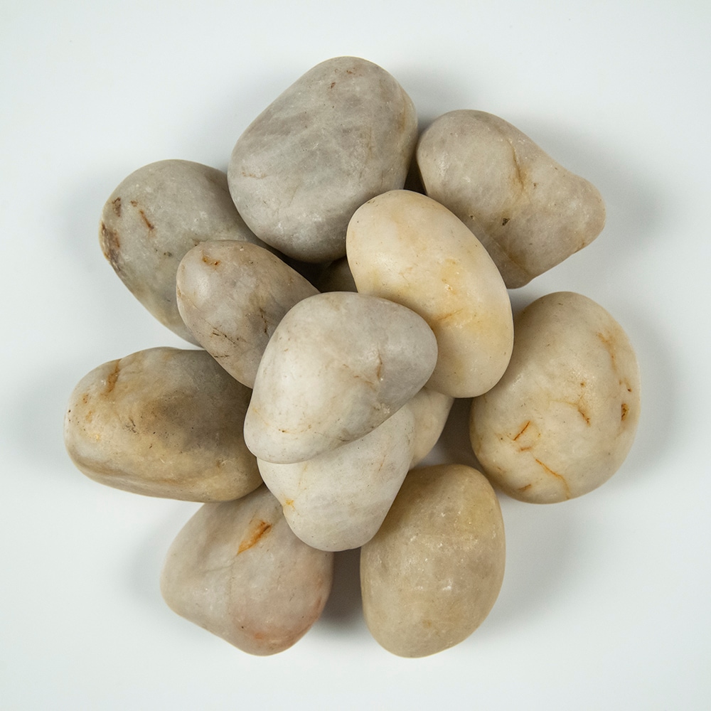 WonderLand White Polished 0.5 cu ft White Polished pebbles 1 - 2-in