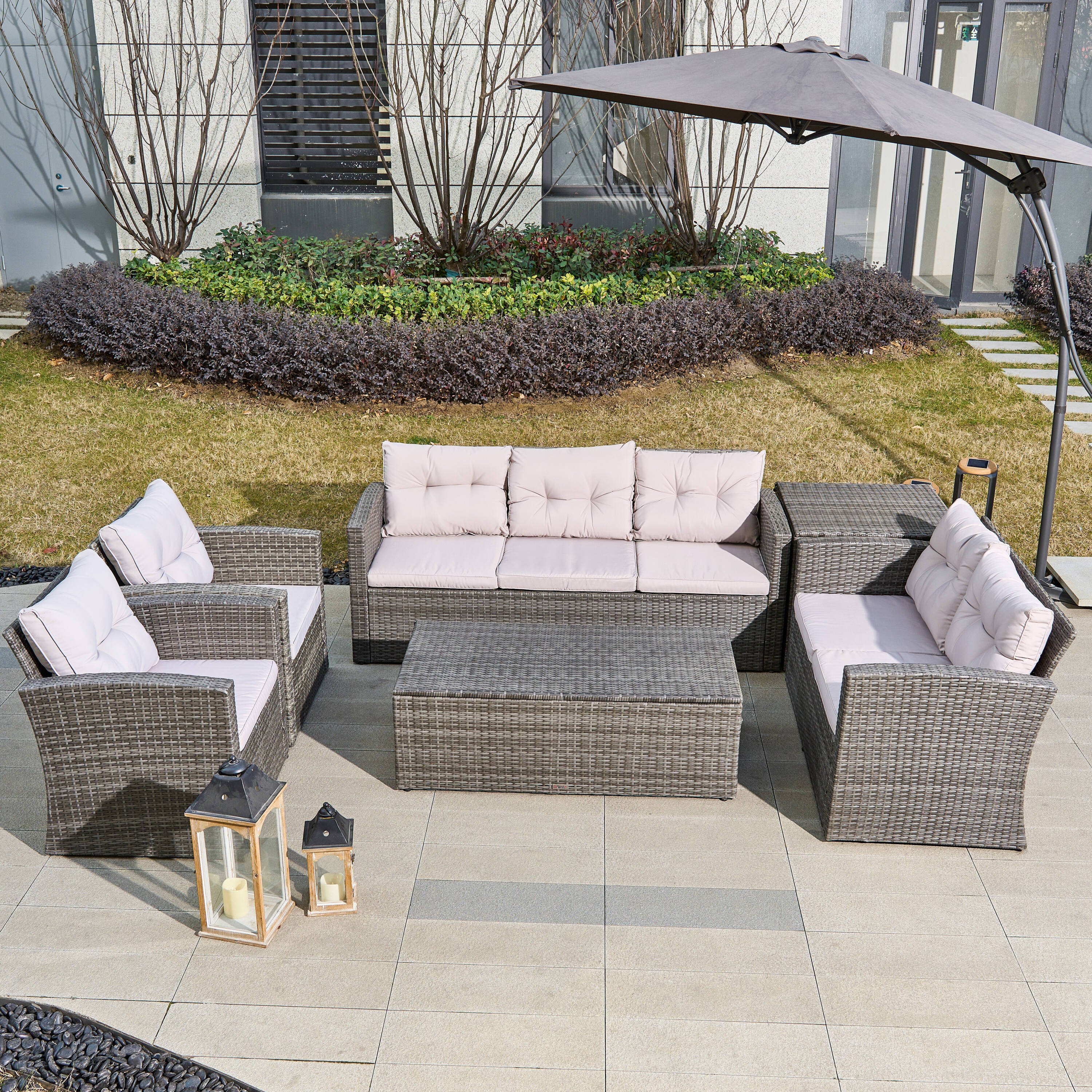 Direct Wicker DWS-1503-GRAY Patio-Sofas-Daybeds - View #6