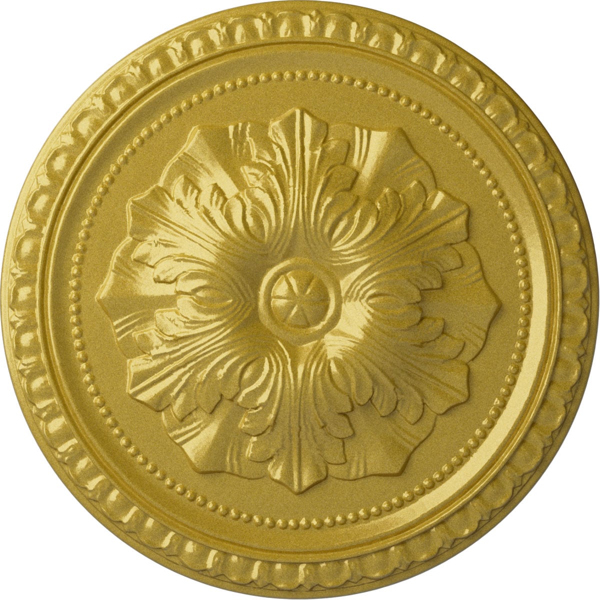 Ekena Millwork CM18RIRGS Richmond 18-in W x 18-in L Painted Rich Gold Polyurethane Whole Ceiling Medallion
