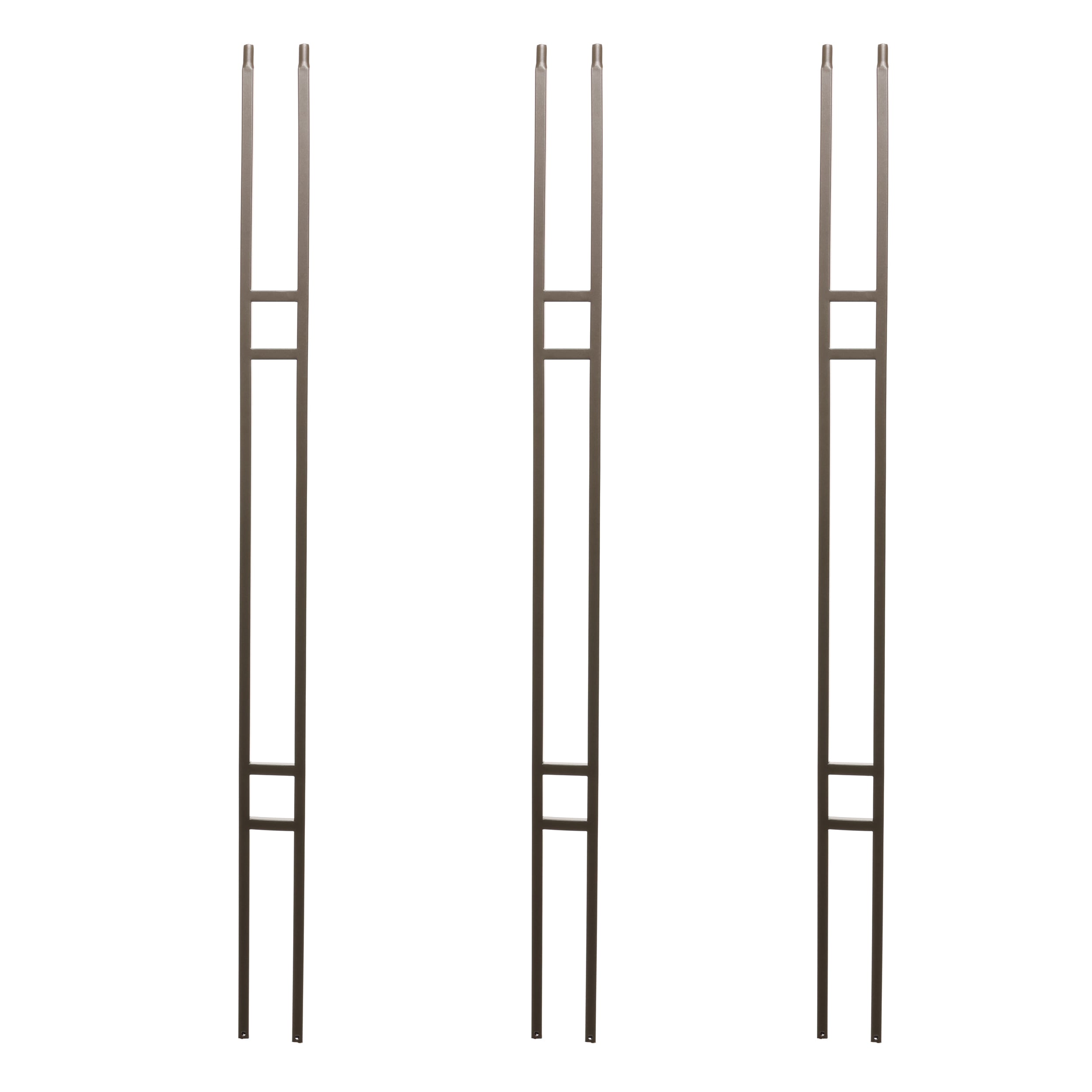 RELIABILT WGT19PW 43-in x 0.5-in Pewter Wrought Iron Rectangle Stair Baluster (3-Pack)