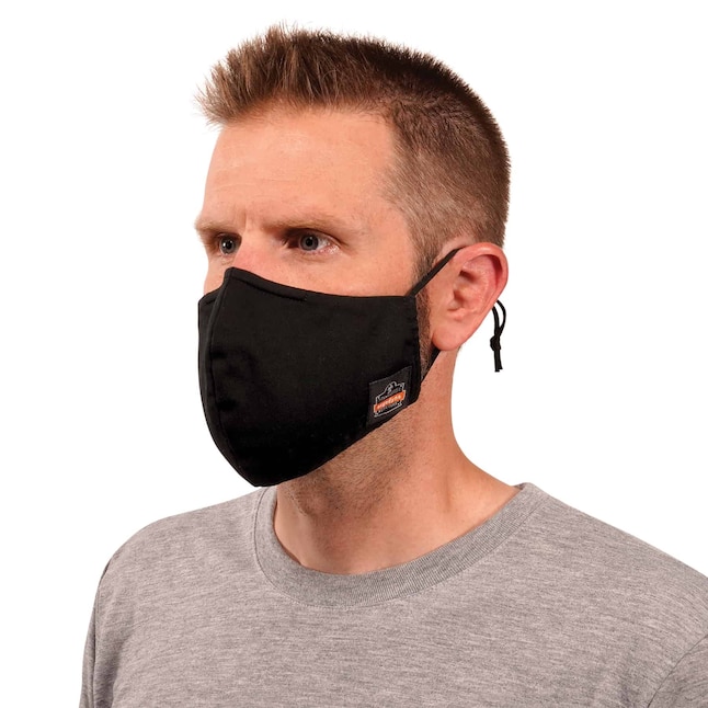 Geplooid Terughoudendheid snel Ergodyne 3-Pack Reusable Cotton Polyester Blend Not Rated 2 Xl/3 Xl All-  Purpose Face Mask in the Face Masks department at Lowes.com