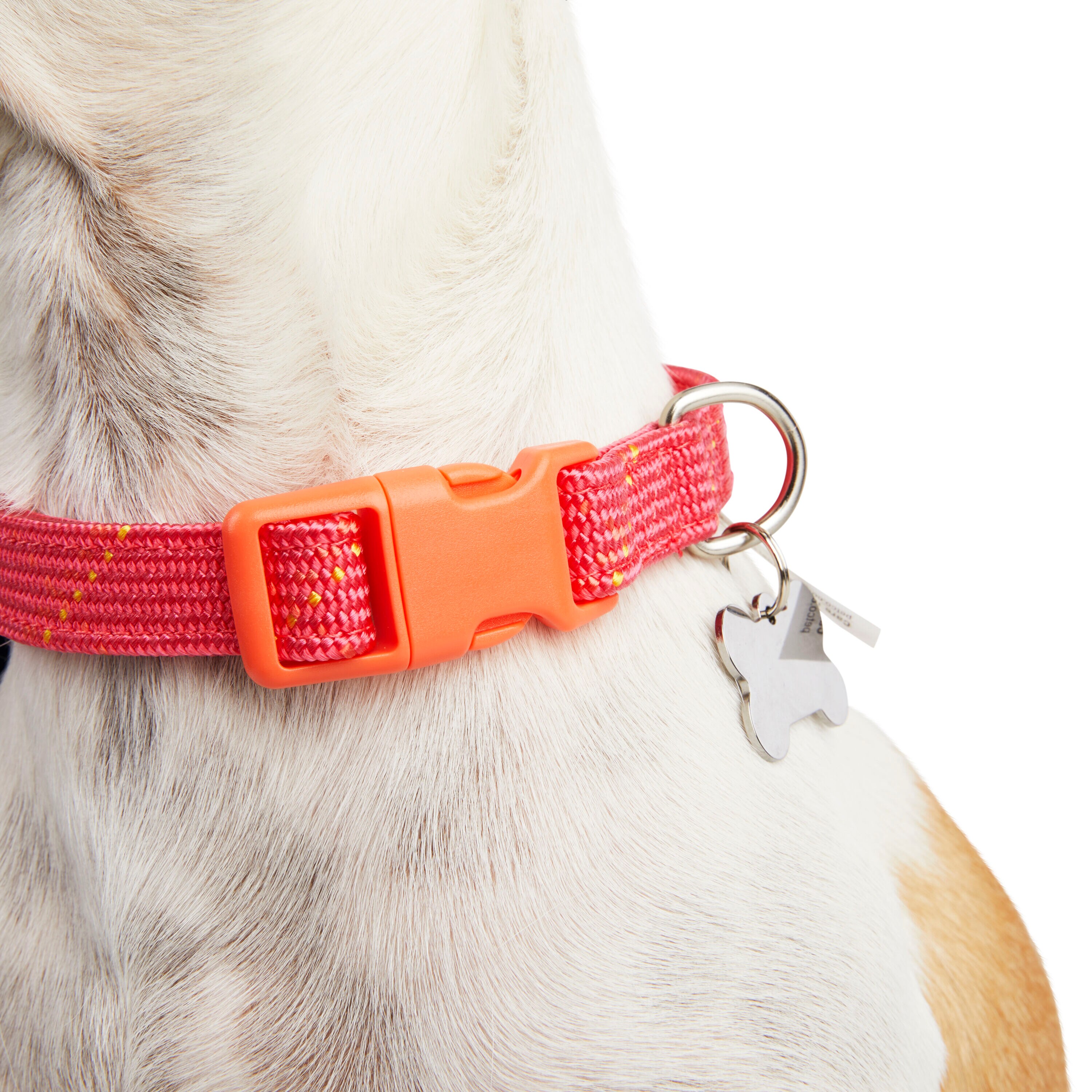 YOULY The Wanderer Red & Orange Patterned Dog Collar, Medium