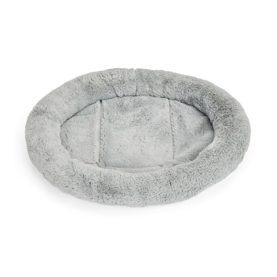 EveryYay Oval Gray Fleece Enclosed Cat Bed (Small (11- 25-lb) at Lowes.com