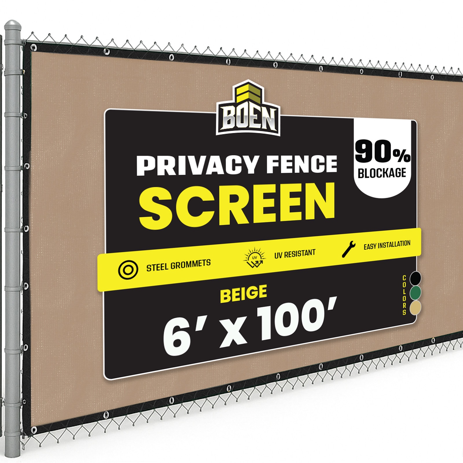 BOEN H Polyethelene Privacy Chain Link Fence screen
