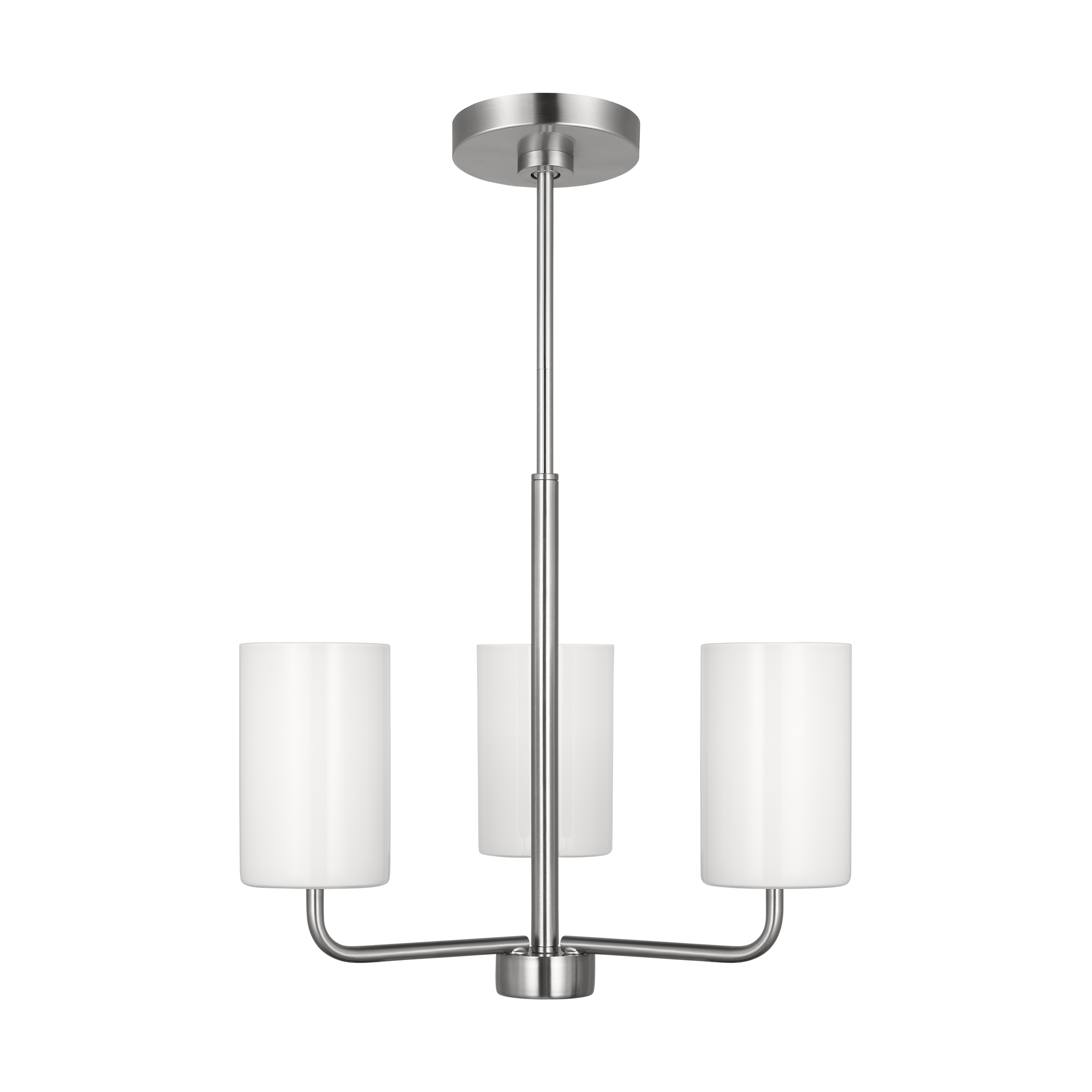 Generation Lighting GLC1003EN3/BS Rhett 3 -Light Brushed Gray Modern/contemporary For Use in Dining Rooms, Foyers, Living Rooms Chandelier