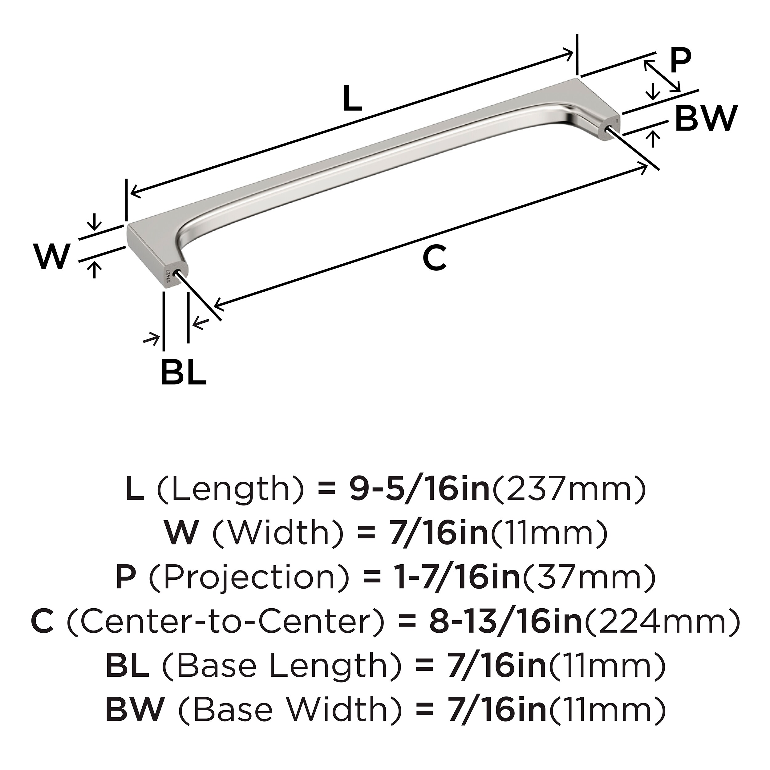 Amerock BP37427PN Cabinet-Pulls - View #4