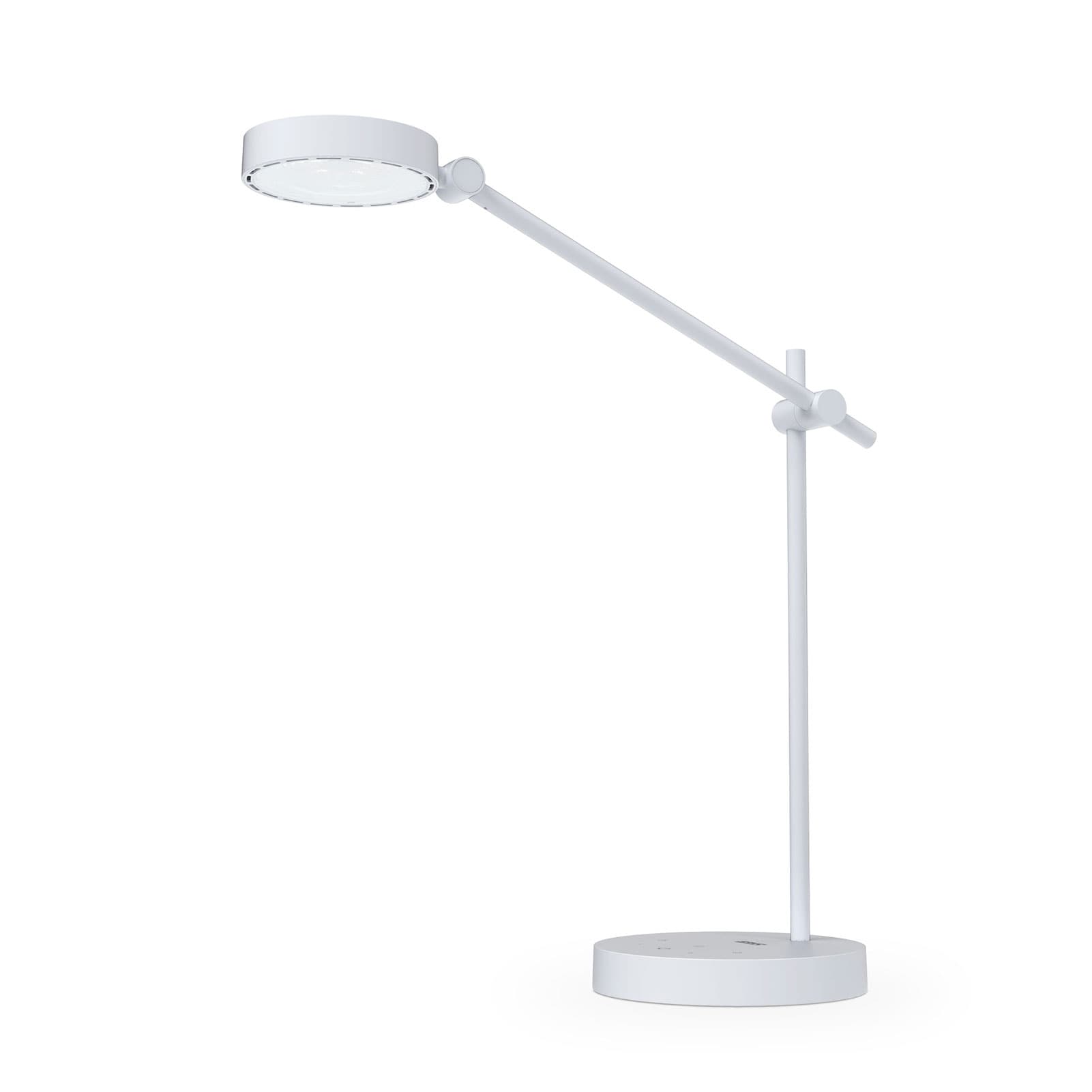 SANSI 01-07-001-011040 15.12-in Adjustable White Swing-arm Desk Lamp with Plastic Shade